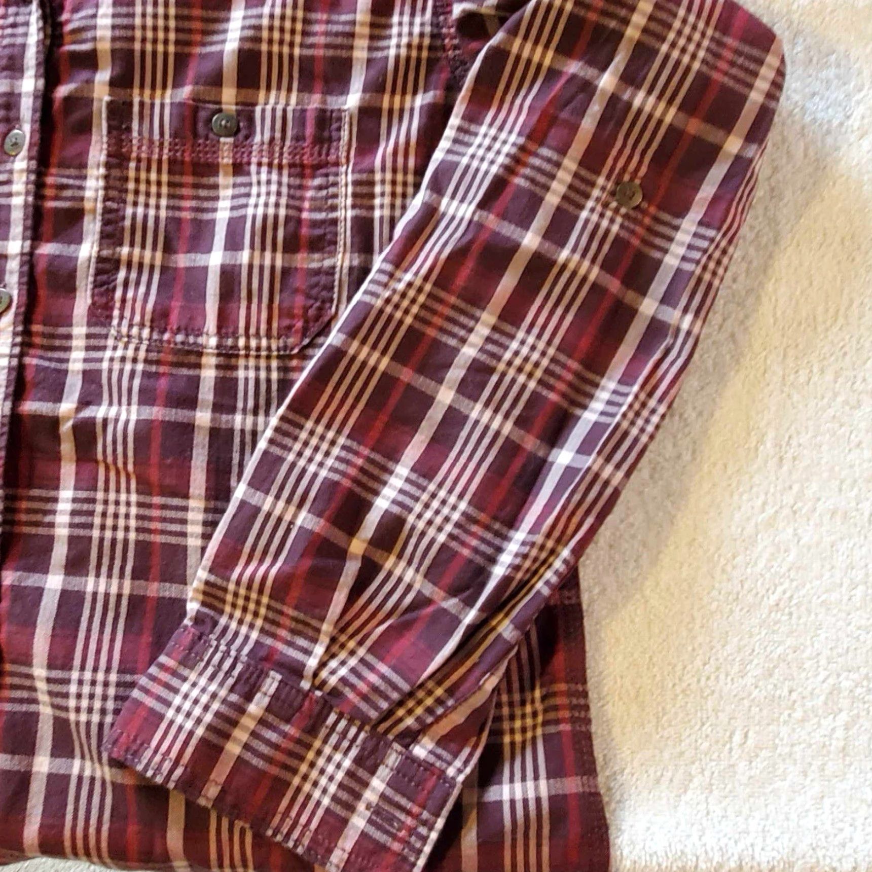Carhartt Carhartt Shirt Womens Size M Red Plaid Flannel Button-Up Long Sleeve Size M / US 6-8 / IT 42-44 - 7 Thumbnail