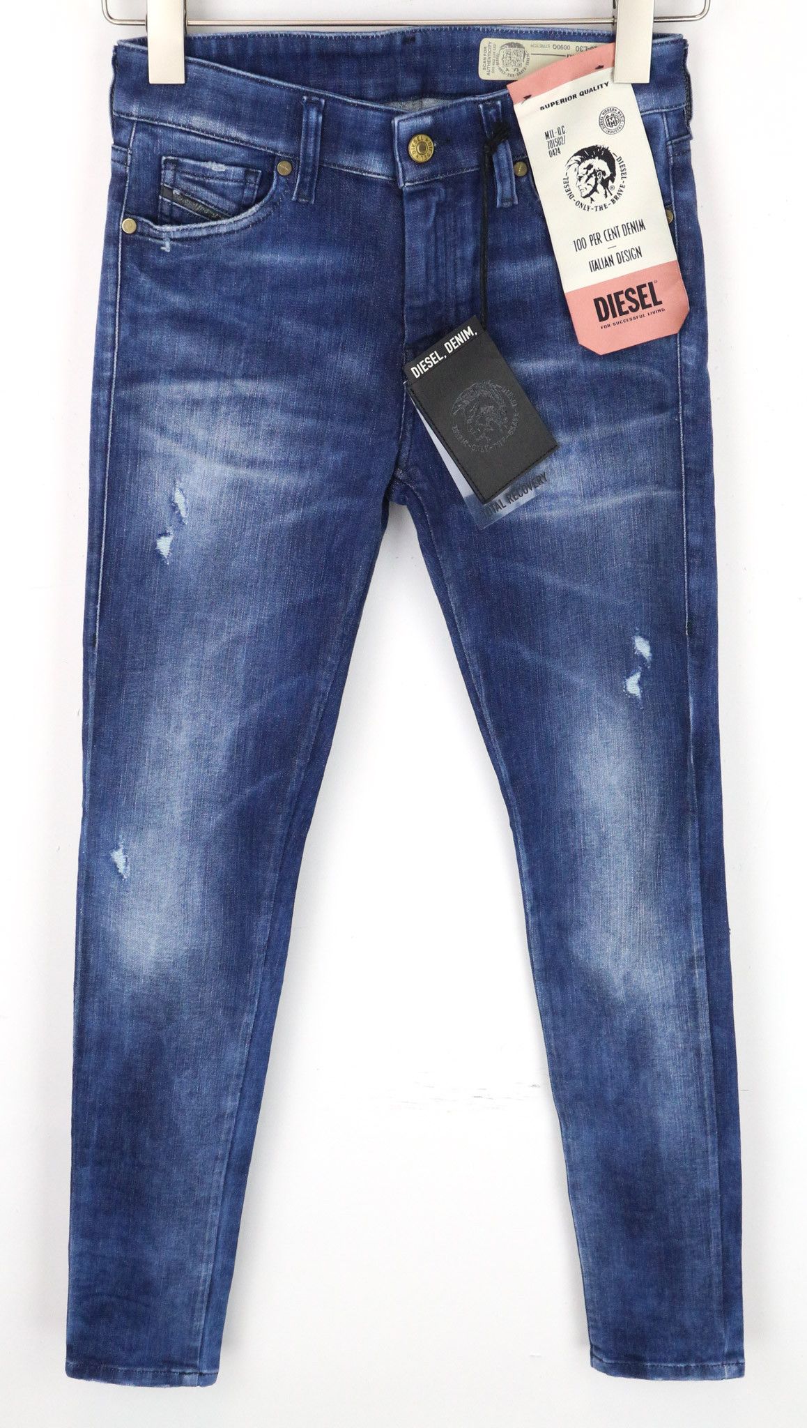 Diesel SLANDY 0090Q W26/L30 Blue Stretch Jeans 70947 Size 26" / US 2 / IT 38 - 1 Thumbnail