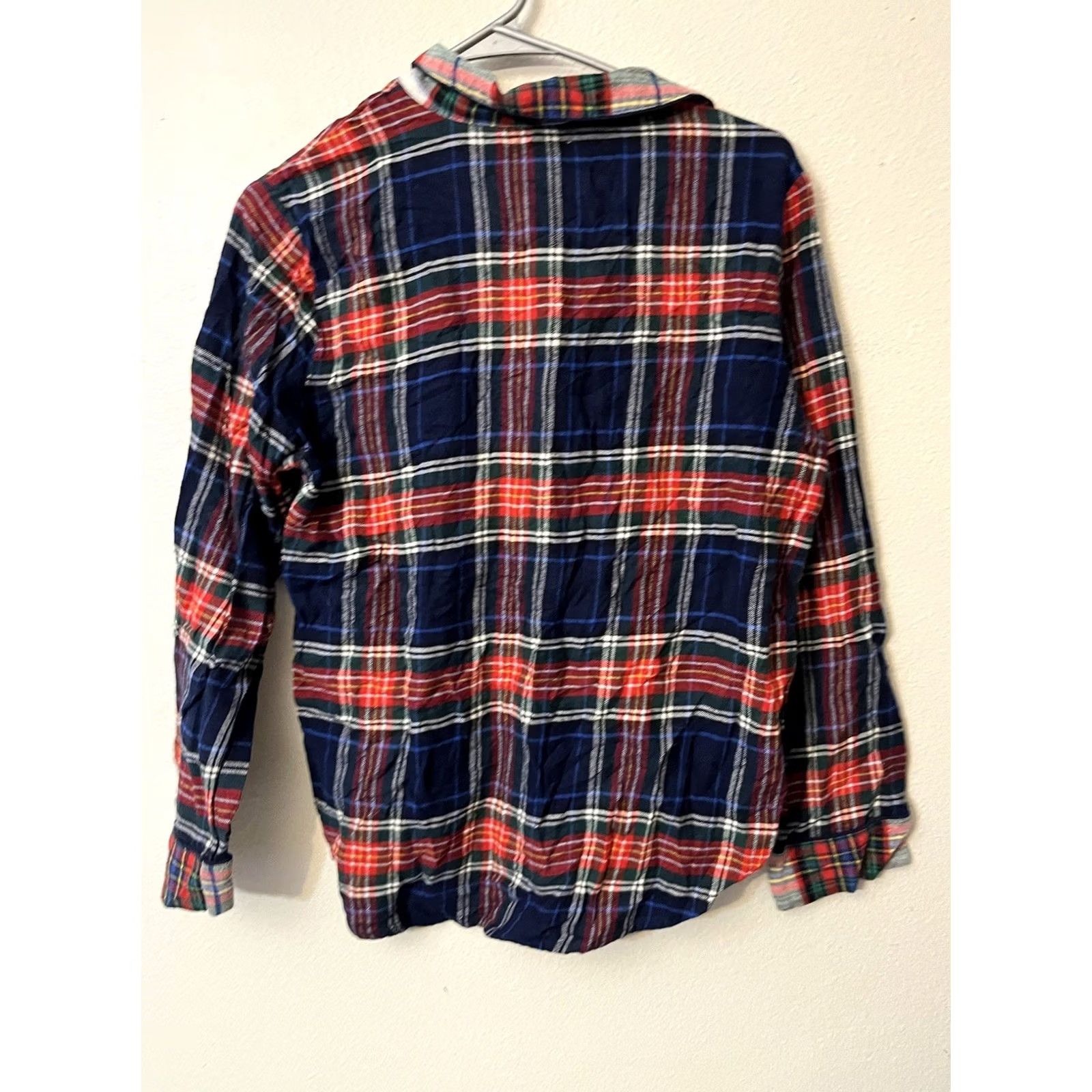 Gap Gap Pajama Shirt Top Multicolor Plaid Long Sleeve Pocket Button Collared Women's S Small #Love by Gap# Size S / US 4 / IT 40 - 2 Thumbnail