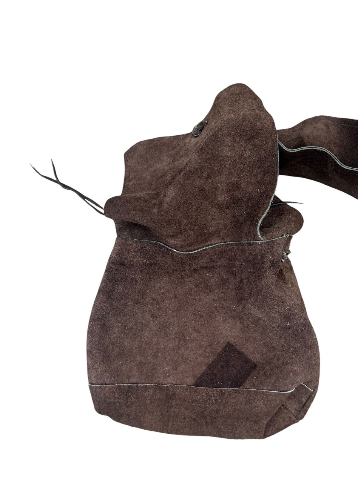 Japanese Brand Vintage Unknown Japan Brand Brown Suede Leather Bag Size ONE SIZE - 24 Thumbnail