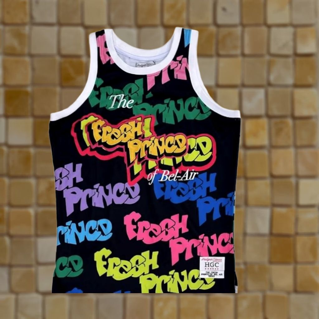 Prince HEADGEAR CLASSICS NEW MENS 14 BASKETBALL JERSEY TANK XL PRINCE OF BEL AIR FRESH PRINCE OF BEL AIR Multicolor Tank XL Mens Womens Boys Girls Size US XL / EU 56 / 4 - 1 Preview