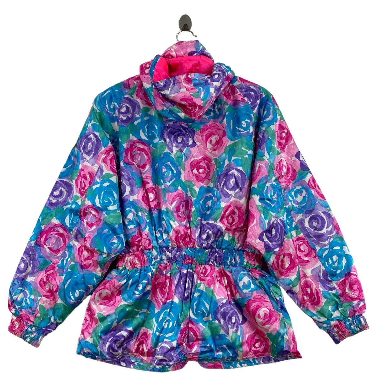 Vintage Vintage FABLICE Floral Overprint Snow Ski Winter Jacket Size L / US 10 / IT 46 - 5 Thumbnail