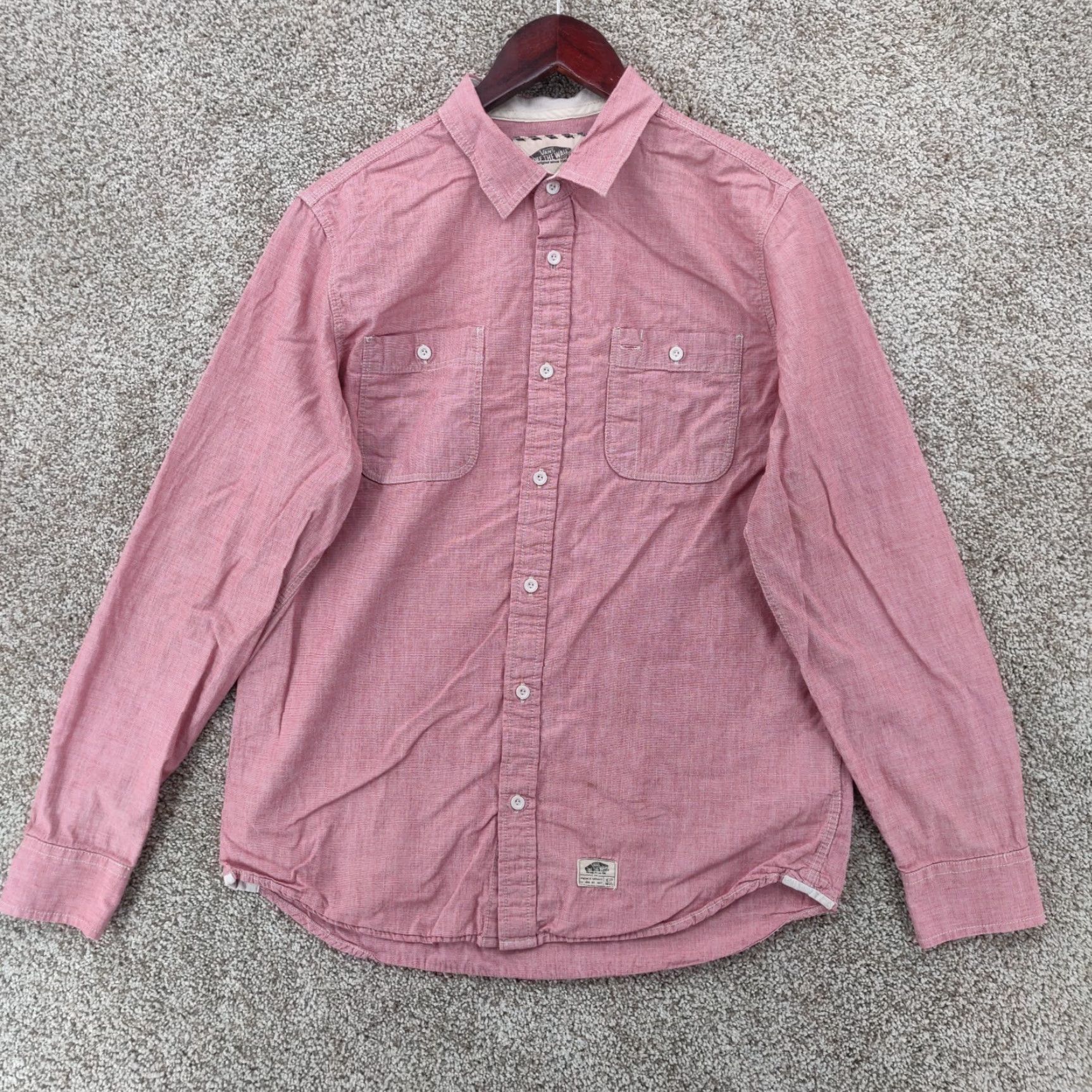 Vans VANS Shirt Mens Small S Red Regular Fit Long Sleeve Button Skate Size US S / EU 44-46 / 1 - 2 Thumbnail