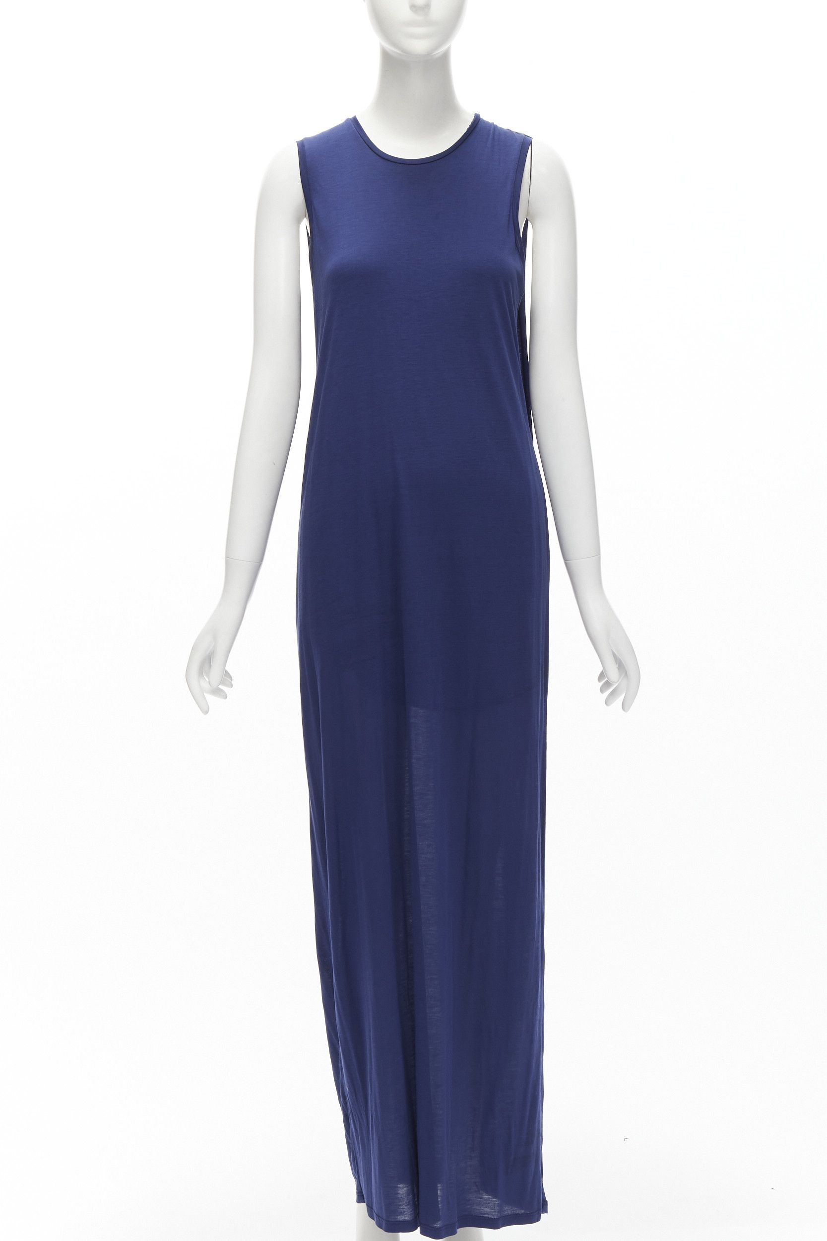 Acne Studios ACNE STUDIOS 2016 Ormanda Tencel navy cape illusion layered tank dress S Size M / US 6-8 / IT 42-44 - 1 Thumbnail