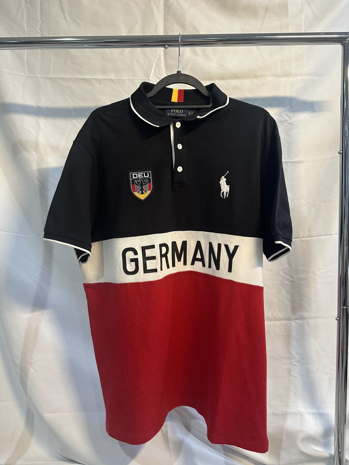 Polo Ralph Lauren × Ralph Lauren Polo Ralph Lauren Germany Tri Color Polo Size US XL / EU 56 / 4 - 1 Thumbnail