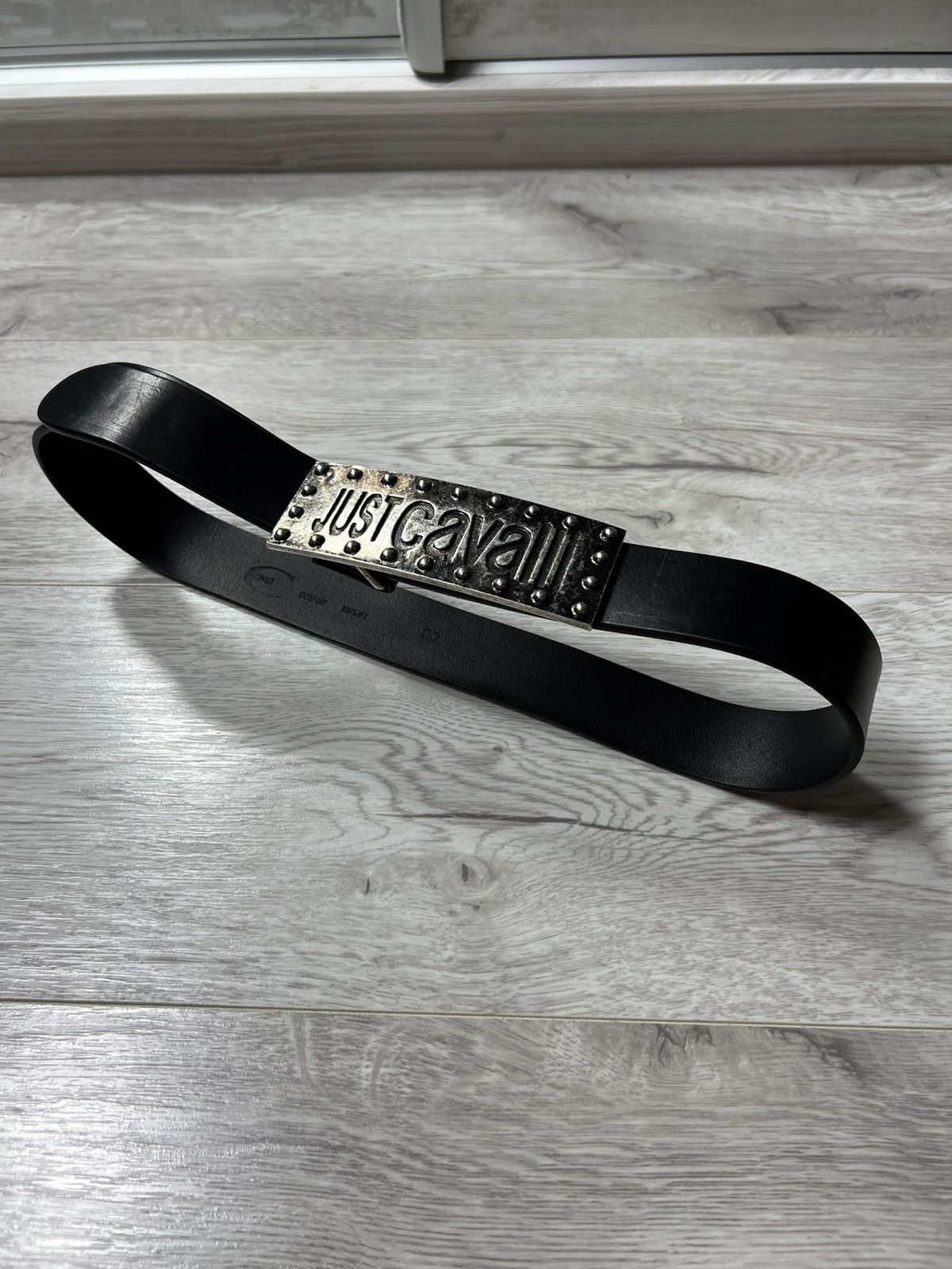 Just Cavalli Y2K Just Cavalli Leather Belt With Large Buckle Size ONE SIZE - 1 Thumbnail