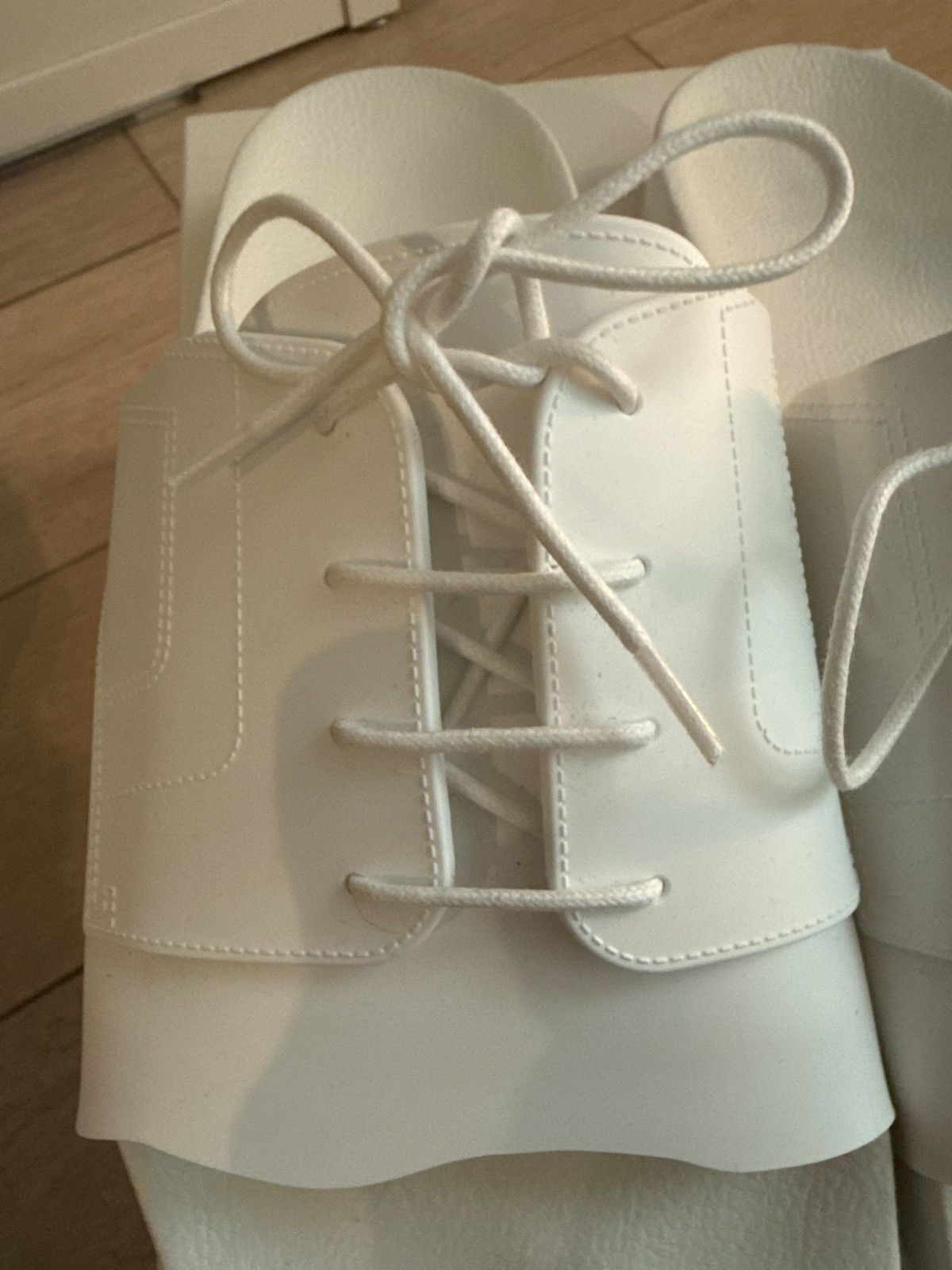 Maison Margiela Margiela white lace up slides 45 Size US 12 / EU 45 - 3 Thumbnail