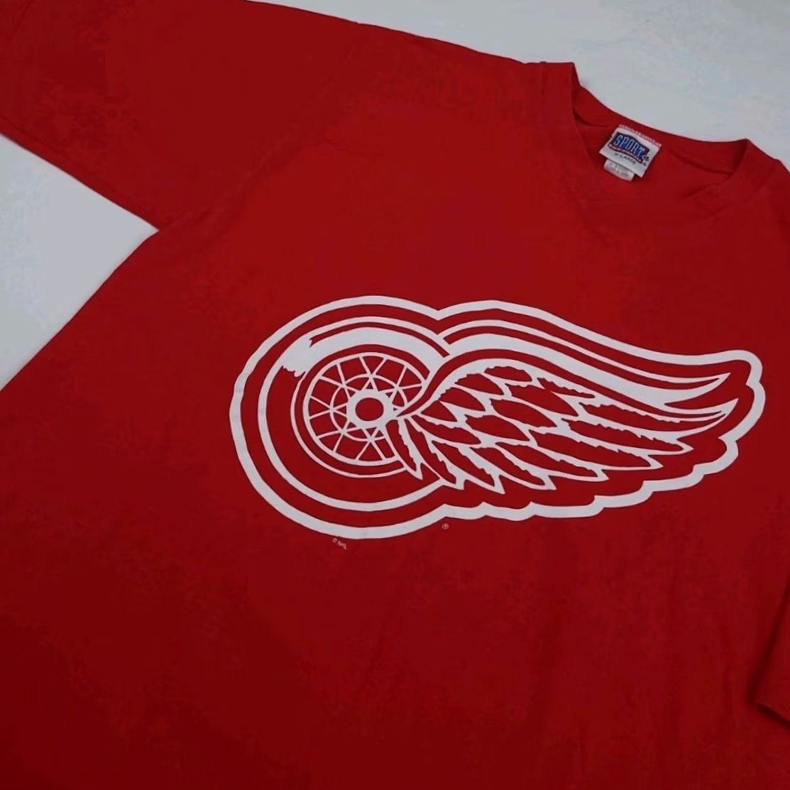 NHL Vintage Detroit Red Wings Chris Chelios Shirt NHL Hockey USA 90s Vtg Jersey T Size US XL / EU 56 / 4 - 4 Thumbnail