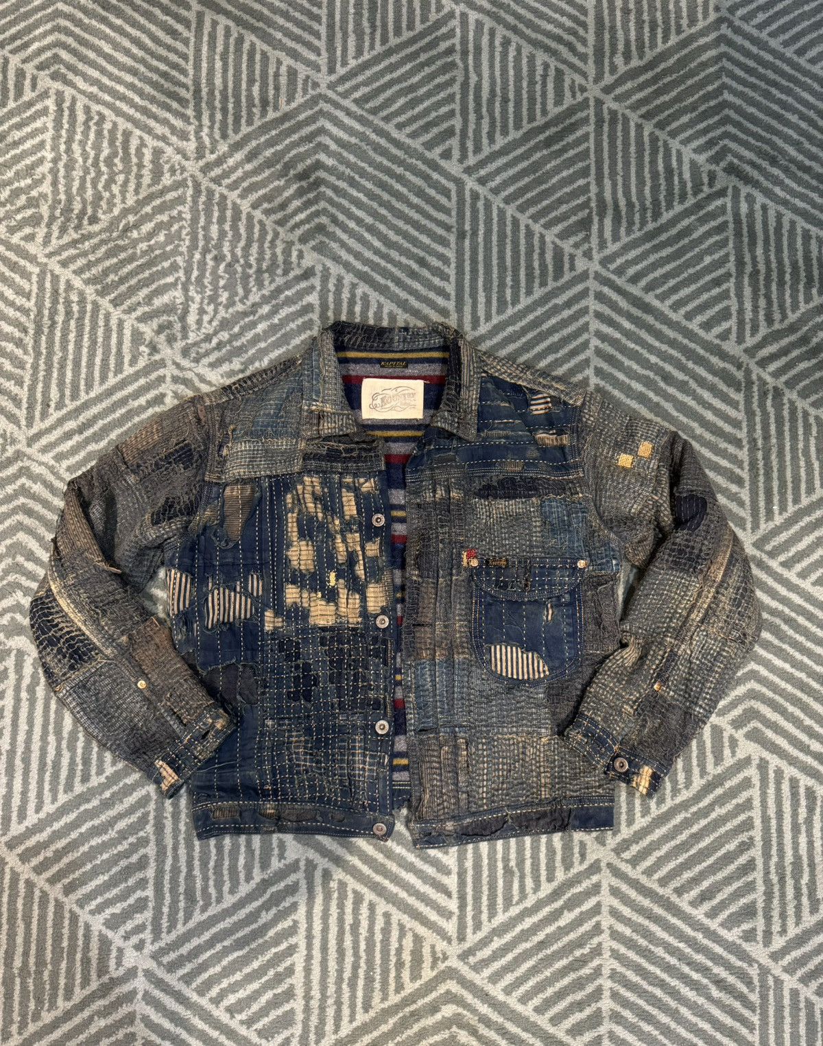 Kapital × Kapital Kountry Kapital Kountry Boro 1st Jacket denim wool lining 1 version Size US XL / EU 56 / 4 - 3 Thumbnail