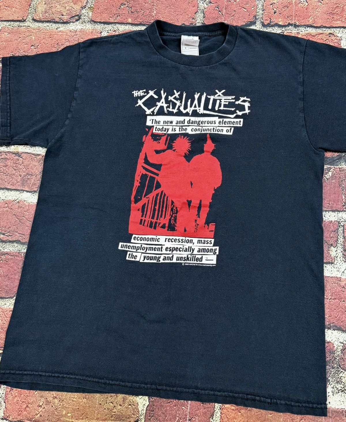 Fruit Of The Loom Vintage The Casualties Punk Die Hards Band Tee 2002 Machete Size US M / EU 48-50 / 2 - 3 Thumbnail