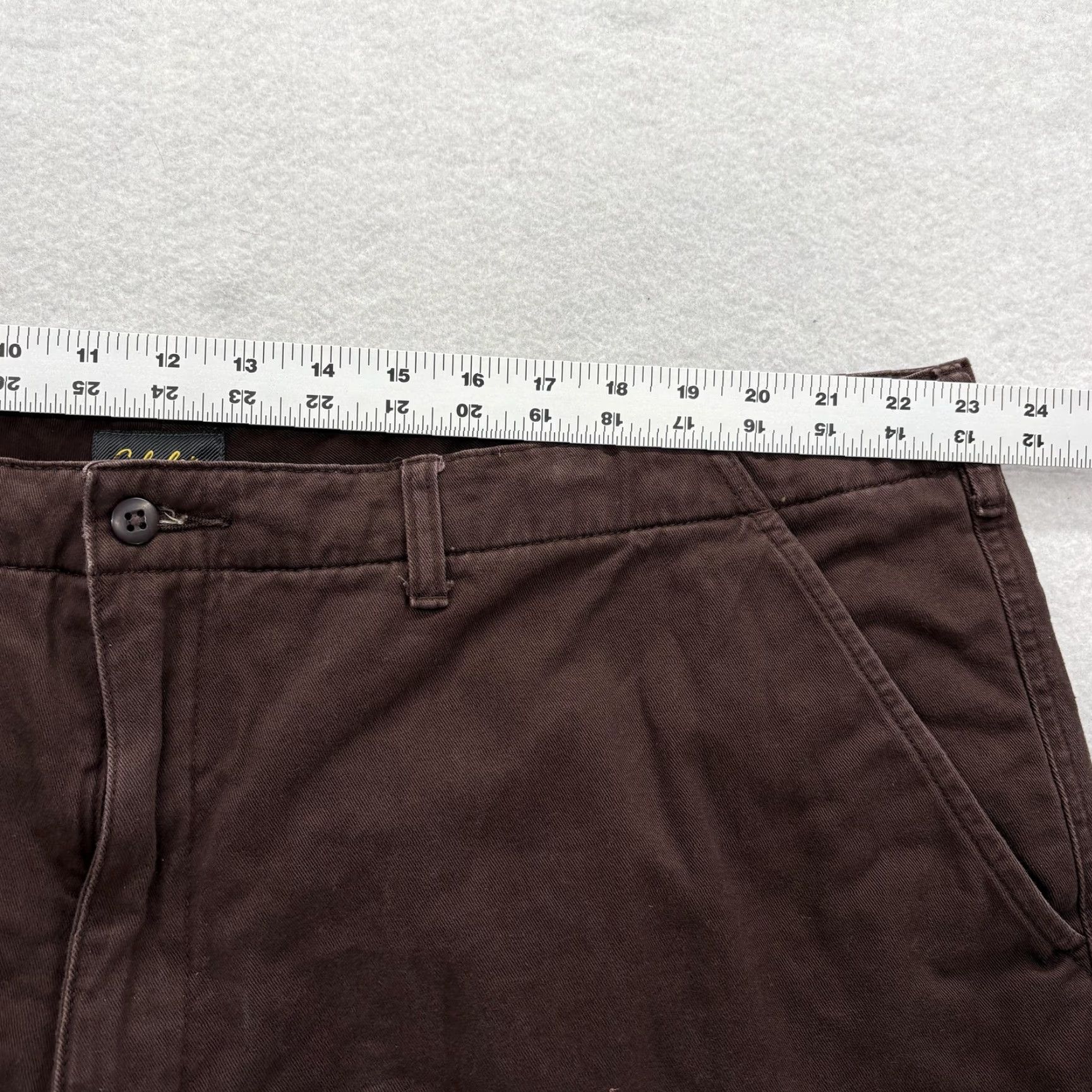Vintage Cabela's Flannel Lined Chino Pants Mens 46x30 Brown Straight Leg Outdoors Camp Big & Tall, Flat Front, Zip Fly, Pockets, Cotton, 46 Waist, 30 Inseam Size US 30 / EU 46 - 6 Thumbnail