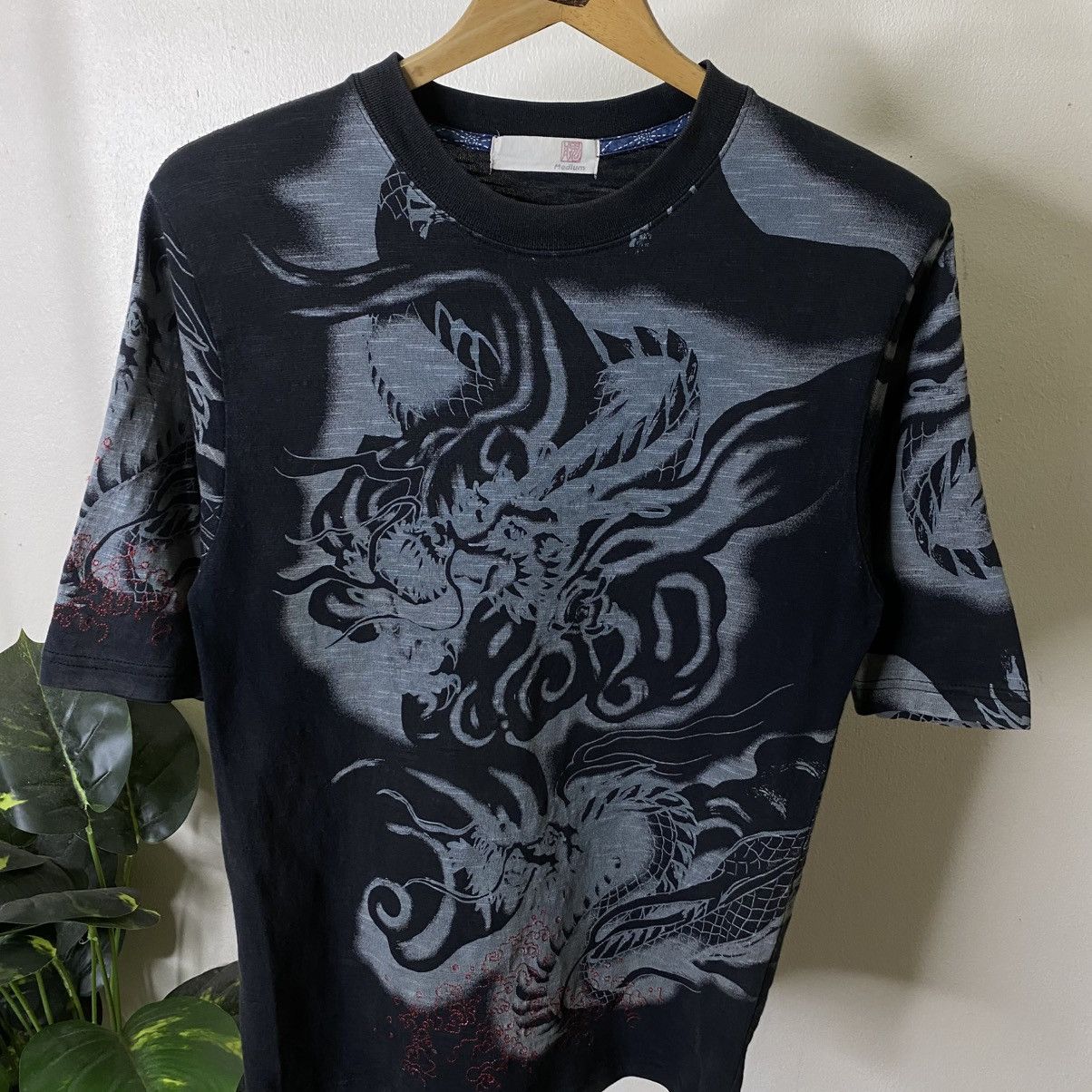 Japanese Brand Sukajan Japan Motive Ed Hardy Karakuri Tamashii Loopwheel T Size US S / EU 44-46 / 1 - 2 Thumbnail