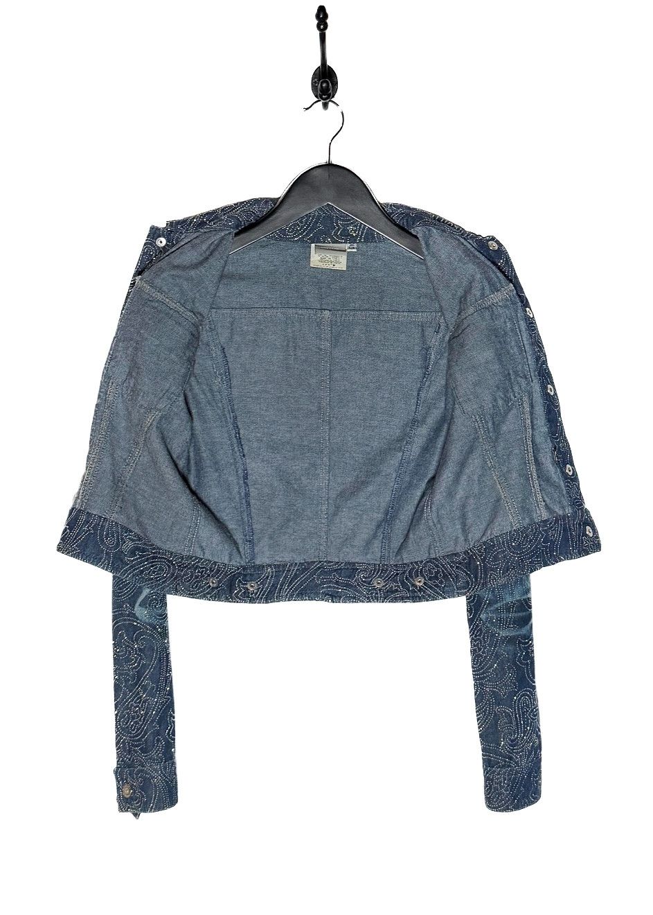 Versace Jeans Couture Versace Jeans Couture Paisley Crystal Denim Jacket Size XS / US 0-2 / IT 36-38 - 5 Thumbnail