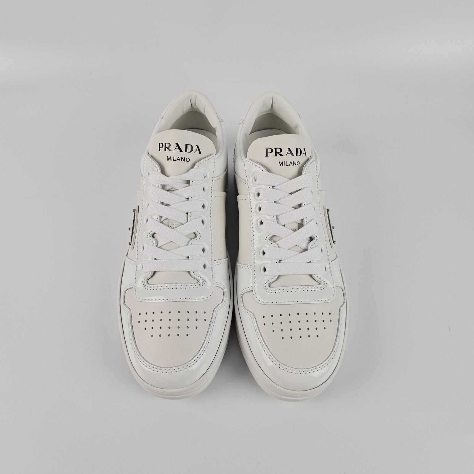 Prada PRADA Downtown $1120 White Leather Sneakers Authentic New Size US 6.5 / IT 36.5 - 7 Thumbnail