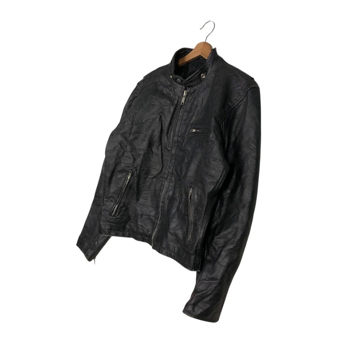 Japanese Brand 🔥VINTAGE BIKER LEATHER JACKET UNBRANDED ISSEY MIYAKE Size US M / EU 48-50 / 2 - 4 Thumbnail