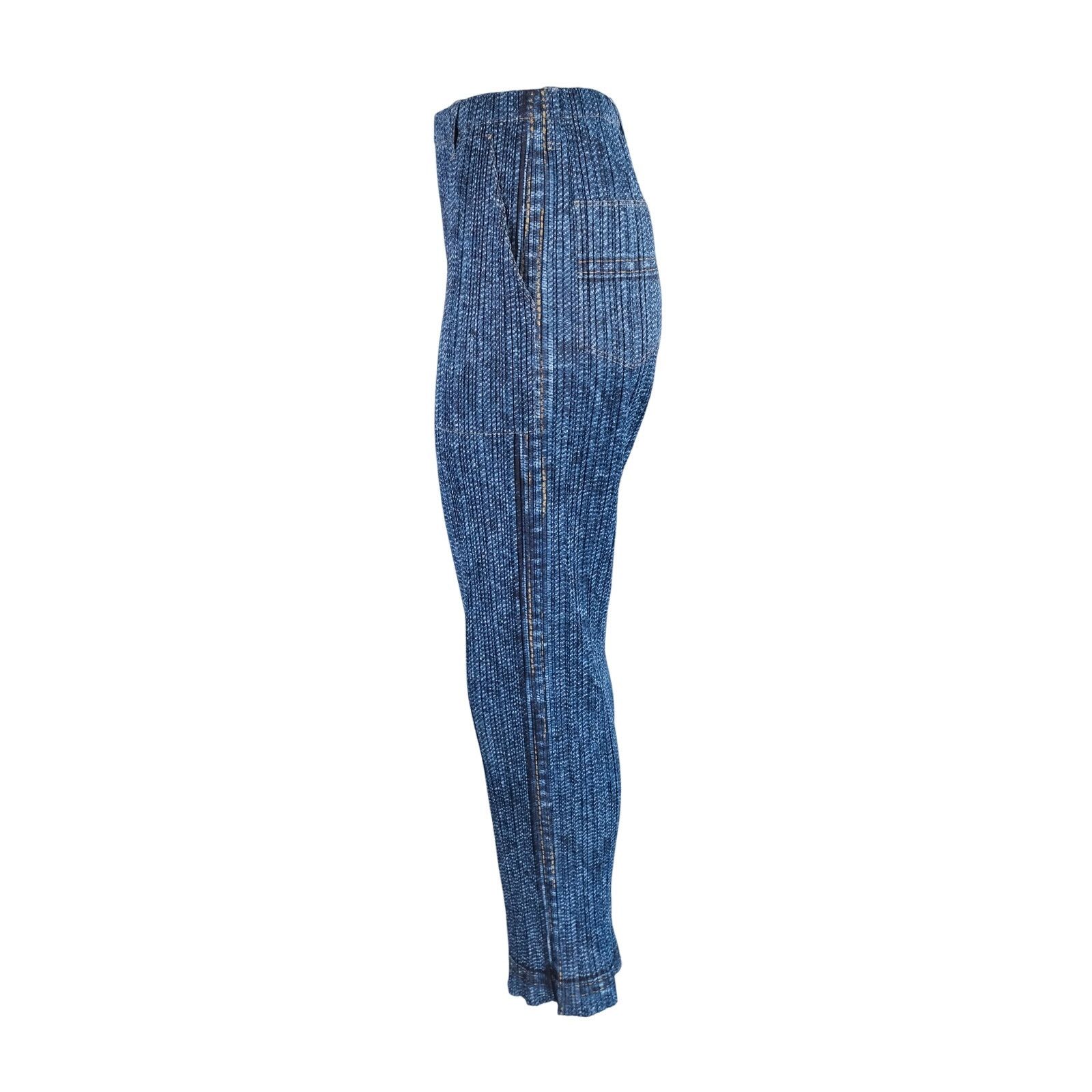 Issey Miyake Issey Miyake Vintage Trompe L'Oeil Denim Print Pant Set Size 27" / US 4 / IT 40 - 9 Thumbnail