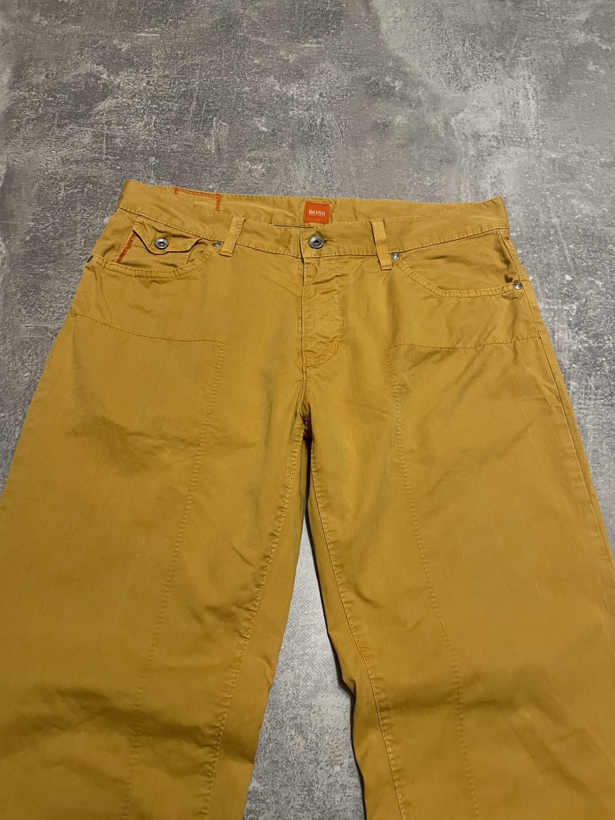 Hugo Boss Vintage Hugo Boss Yellow Pants Y2K Size 34/34 Size US 34 / EU 50 - 3 Thumbnail