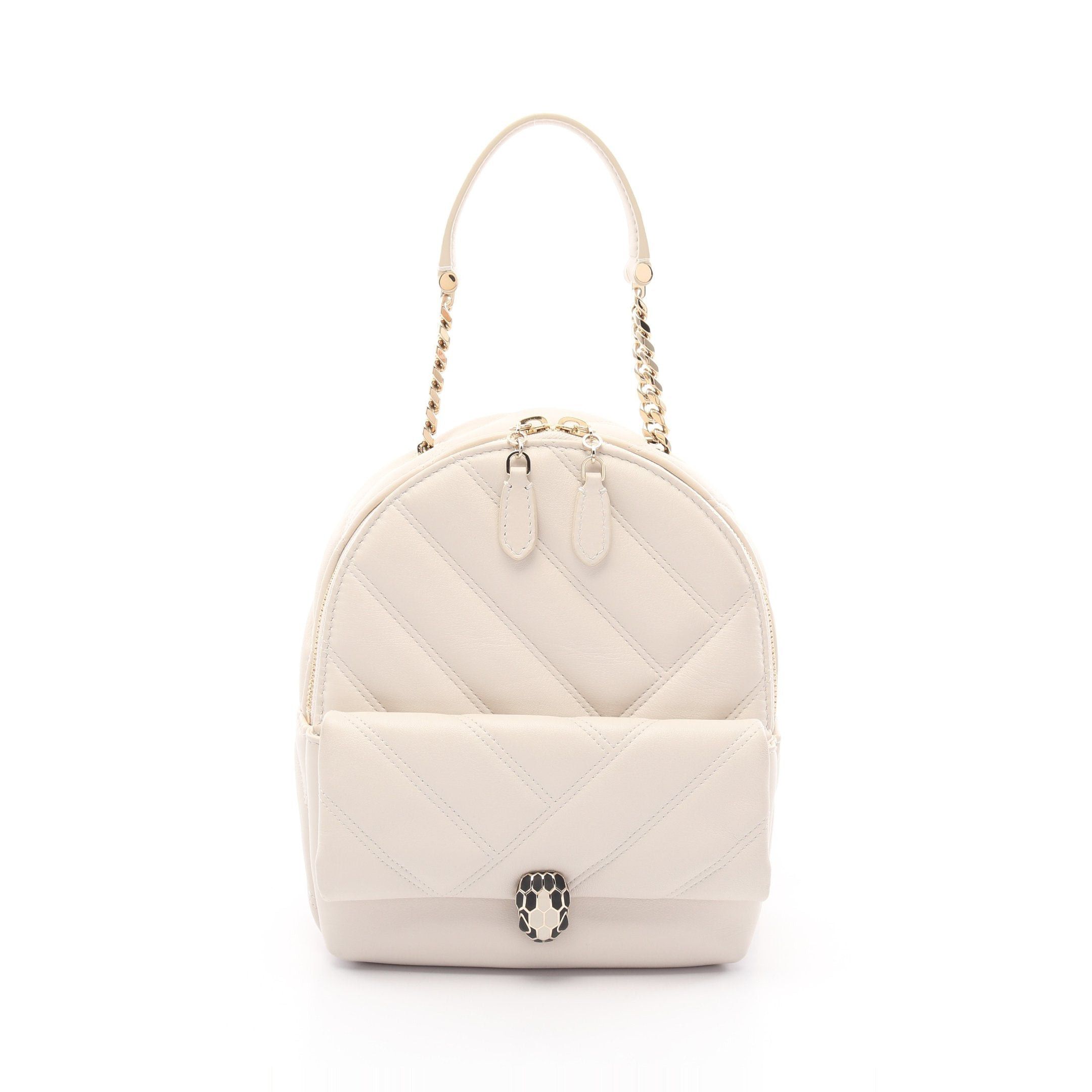 Bvlgari Bvlgari Serpenti Cabochon Backpack Rucksack Leather Ivory Size ONE SIZE - 1 Thumbnail