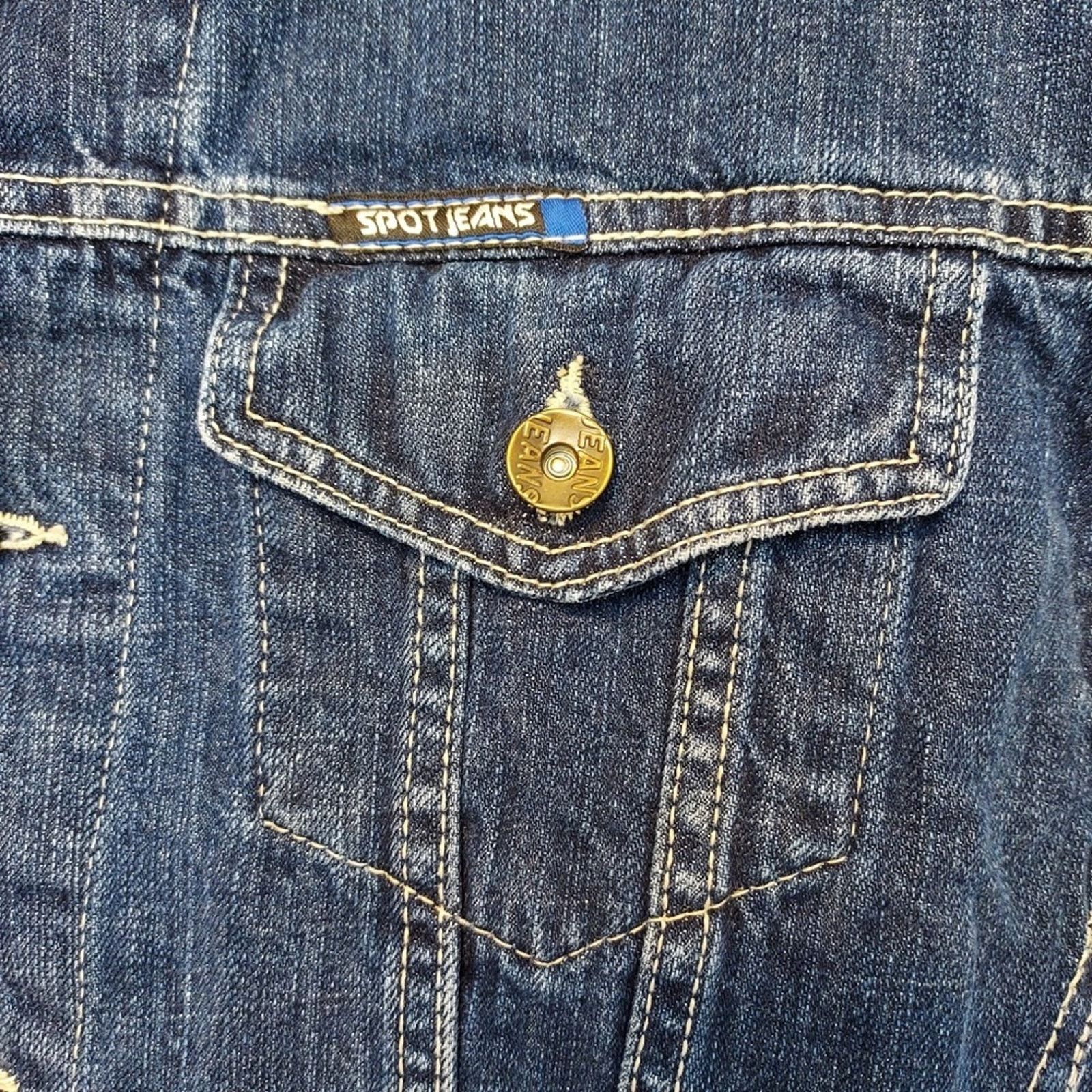 Other UK Spot Jeans Blue Denim Button Utility Pockets Western Jacket Size M / US 6-8 / IT 42-44 - 7 Thumbnail