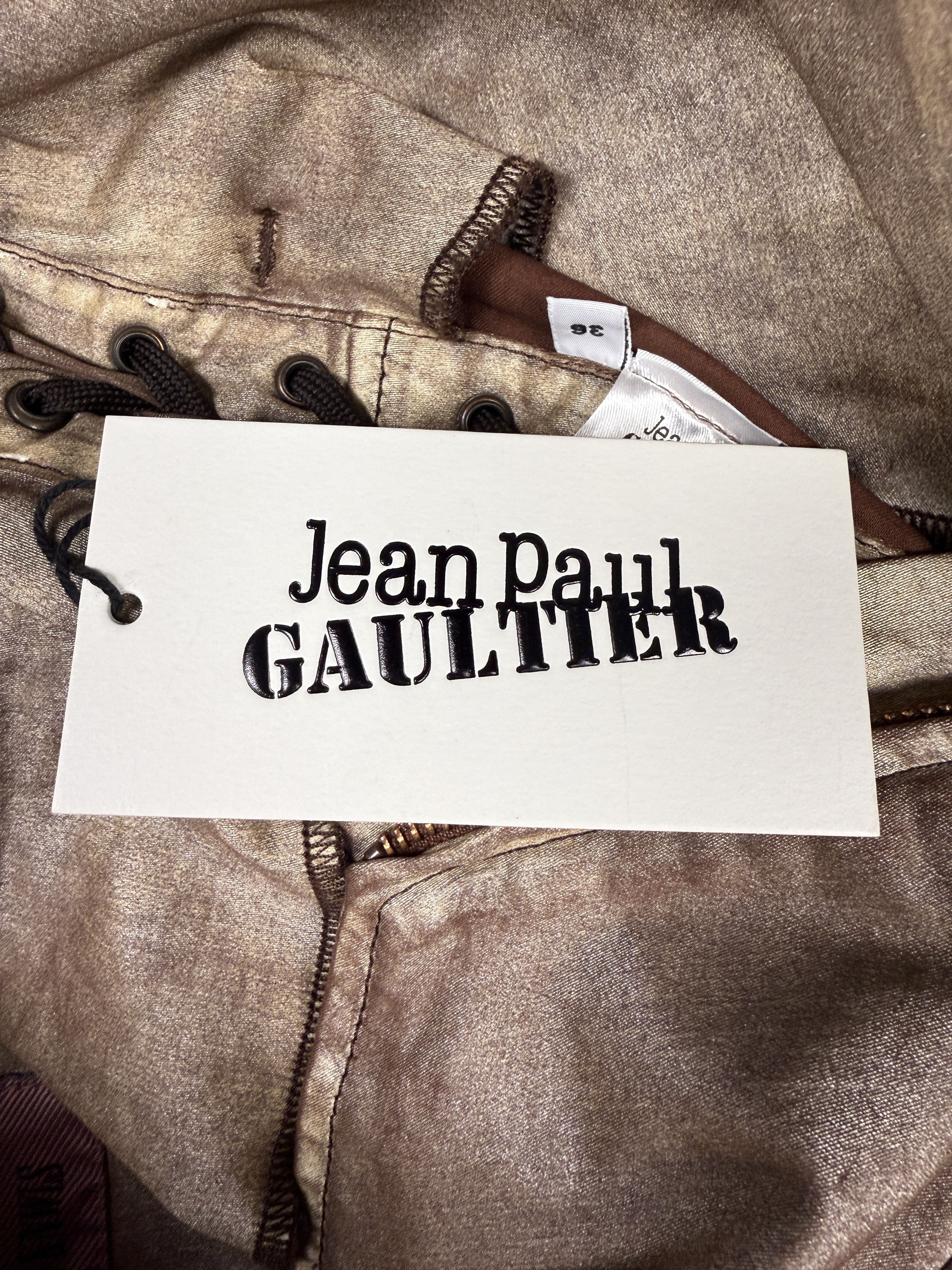 Jean Paul Gaultier × KNWLS $875 Jean Paul Gaultier KNWLS Low Waist Laced Straight Pants Size 25" / US 0 / IT 36 - 10 Thumbnail