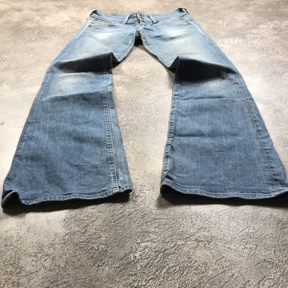 Vintage Vintage 90s Baggy Wide Leg Distressed Jeans Grunge Y2K 27 Size 27" / US 4 / IT 40 - 1 Thumbnail