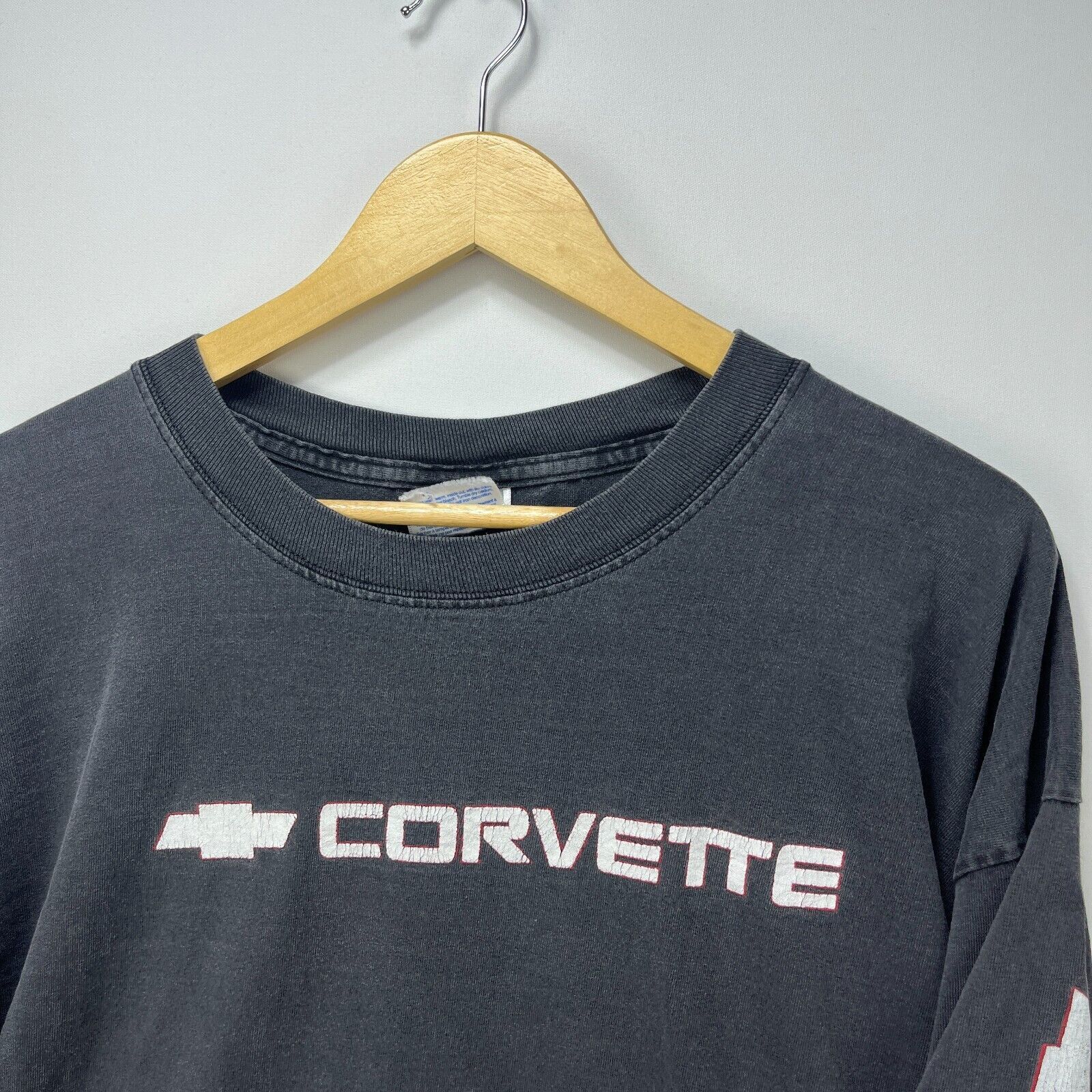 Chevrolet × Vintage Vintage Corvette Sun-Faded Black Long Sleeve Car Shirt XXL Size US XXL / EU 58 / 5 - 3 Thumbnail