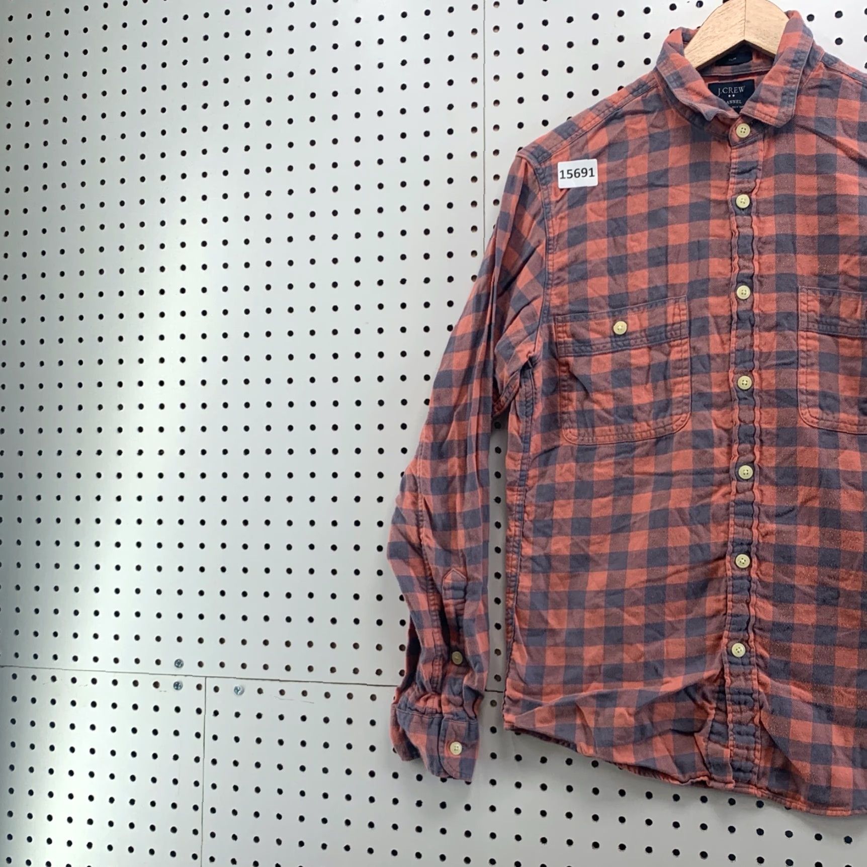 J.Crew VINTAGE J.CREW Flannel Shirt Men Small Pink Blue Plaid Long Sleeve Preppy Size US S / EU 44-46 / 1 - 3 Thumbnail