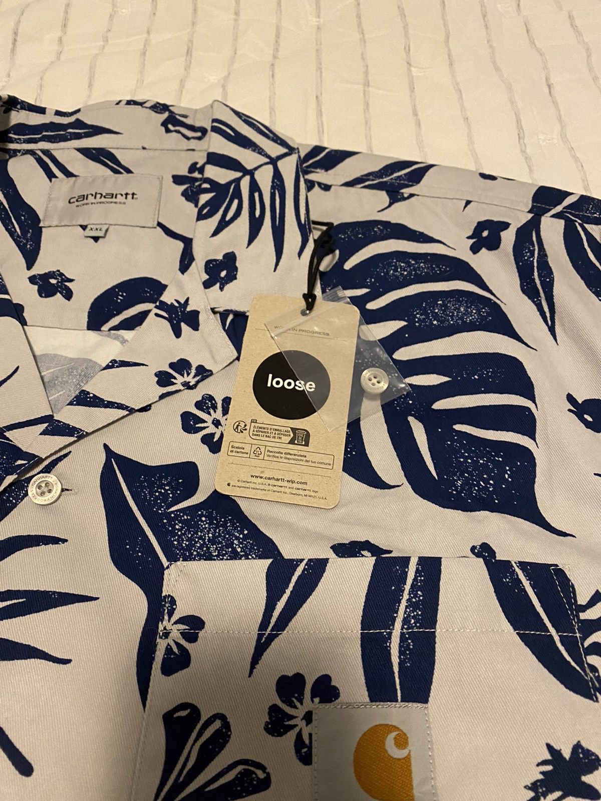 Carhartt Wip Carhartt WIP S/S Woodblock Print Shirt NWT Size US XXL / EU 58 / 5 - 9 Thumbnail
