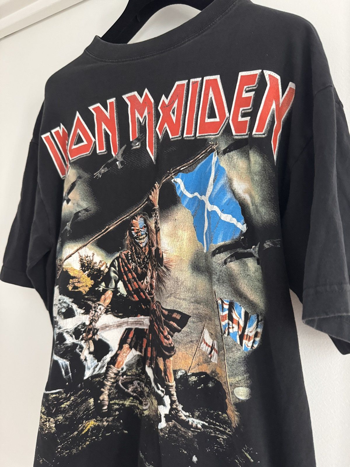 Iron Maiden *RARE* 90s VINTAGE 1998 IRON MAIDEN METAL THE CLANSMAN TEE Size US XL / EU 56 / 4 - 3 Thumbnail
