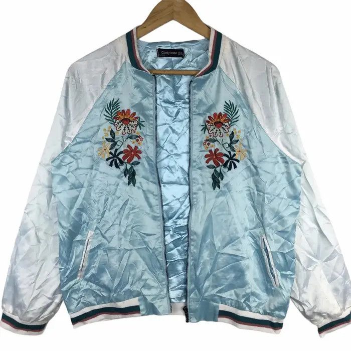 Japanese Brand Vtg CINDY KONO JAPAN Floral Sukakan Jacket Sweater Size M / US 6-8 / IT 42-44 - 2 Thumbnail