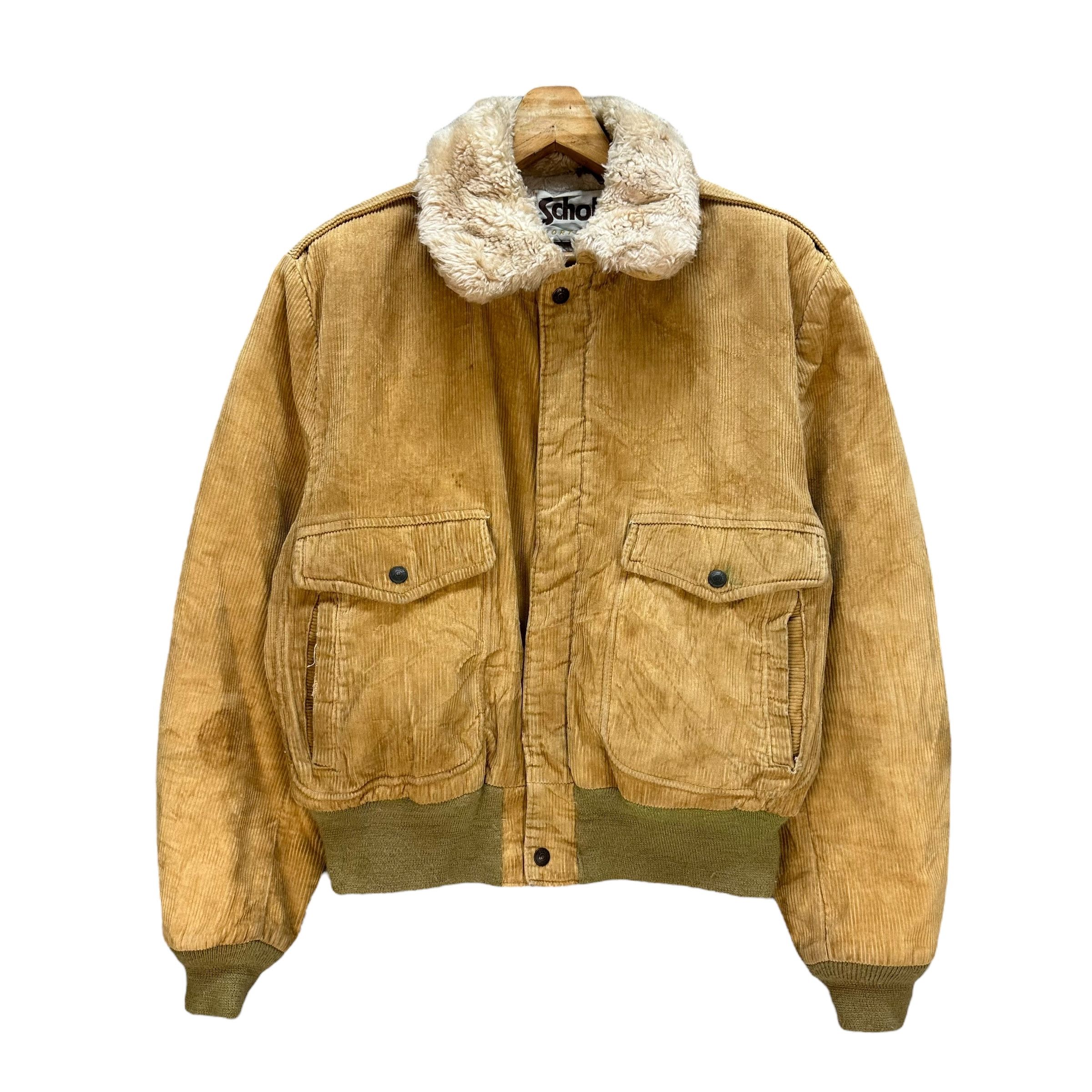 Rare × Schott × Vintage Schott NYC A2 Type Sherpa Corduroy Jacket A14