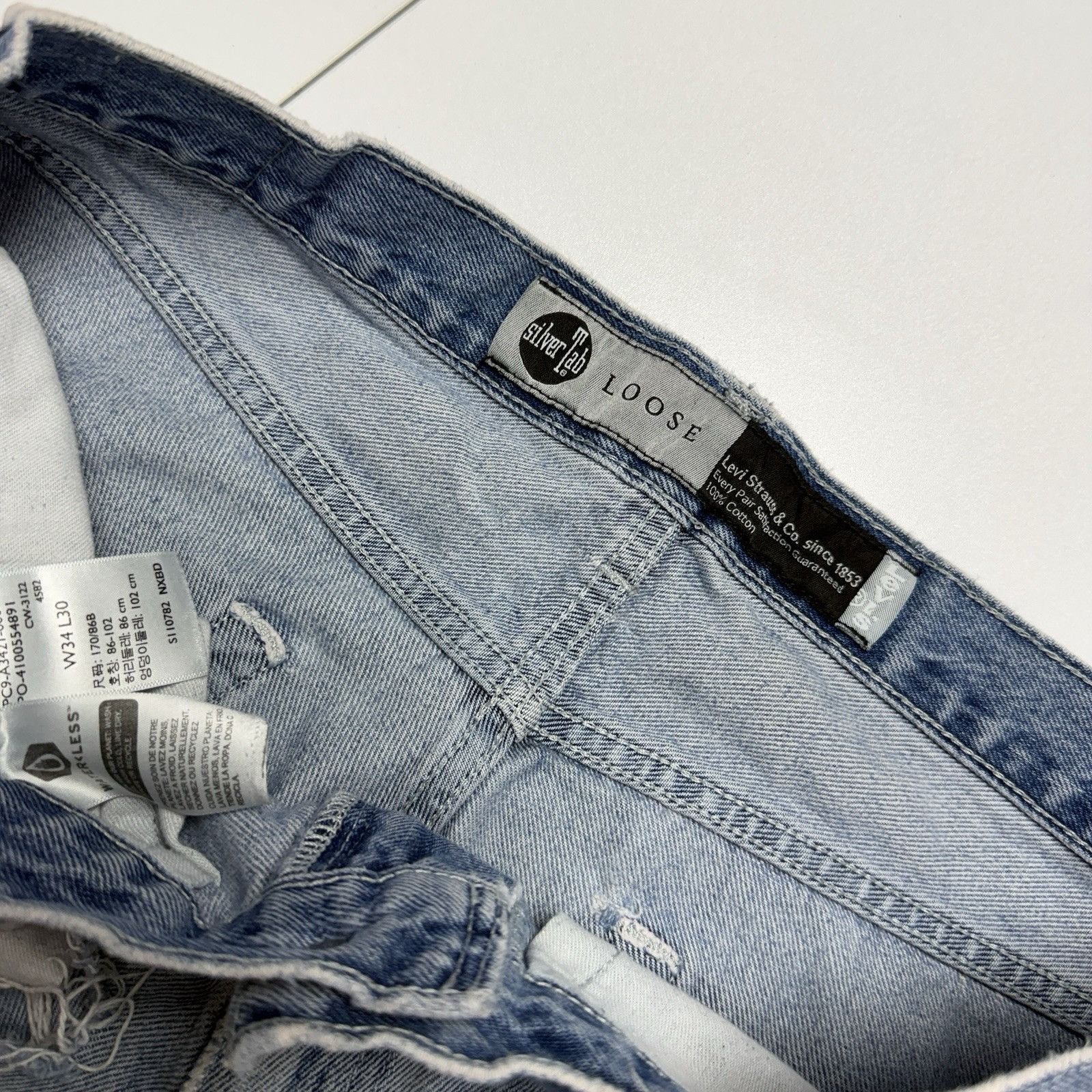 Levi's Vintage Levi Silvertab Loose Jeans Mens 34x30 Y2K Skate Grun Size US 34 / EU 50 - 14 Thumbnail