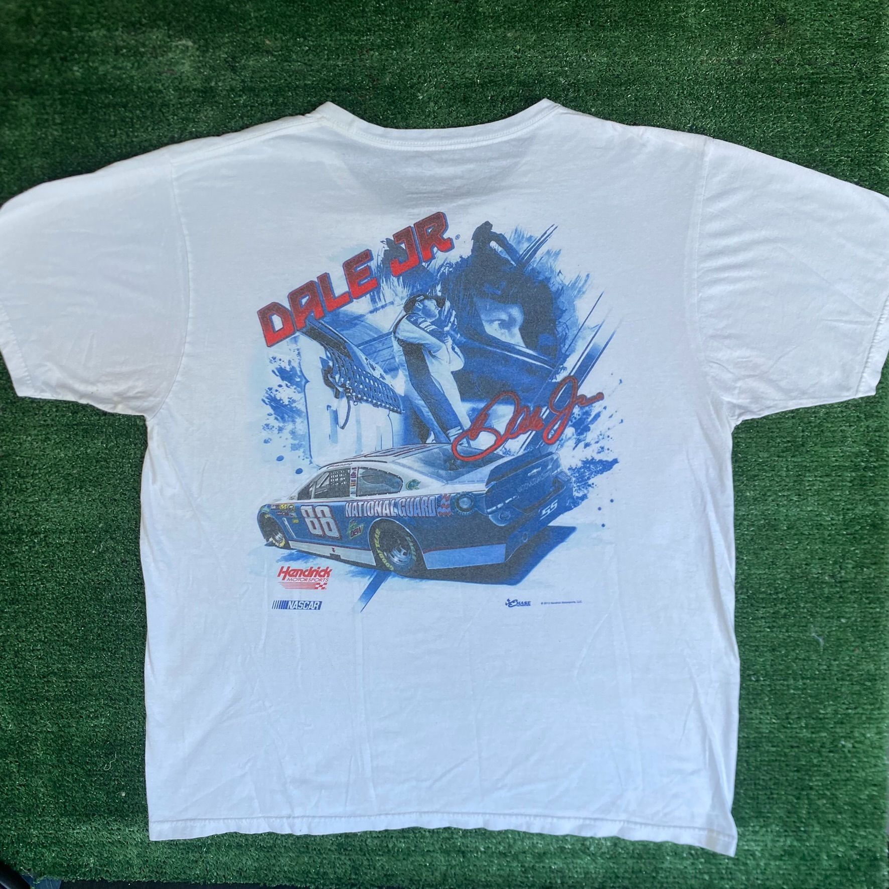 NASCAR NASCAR Dale Earnhardt Jr. T-Shirt White Racing Chase Authent Size US XL / EU 56 / 4 - 4 Thumbnail