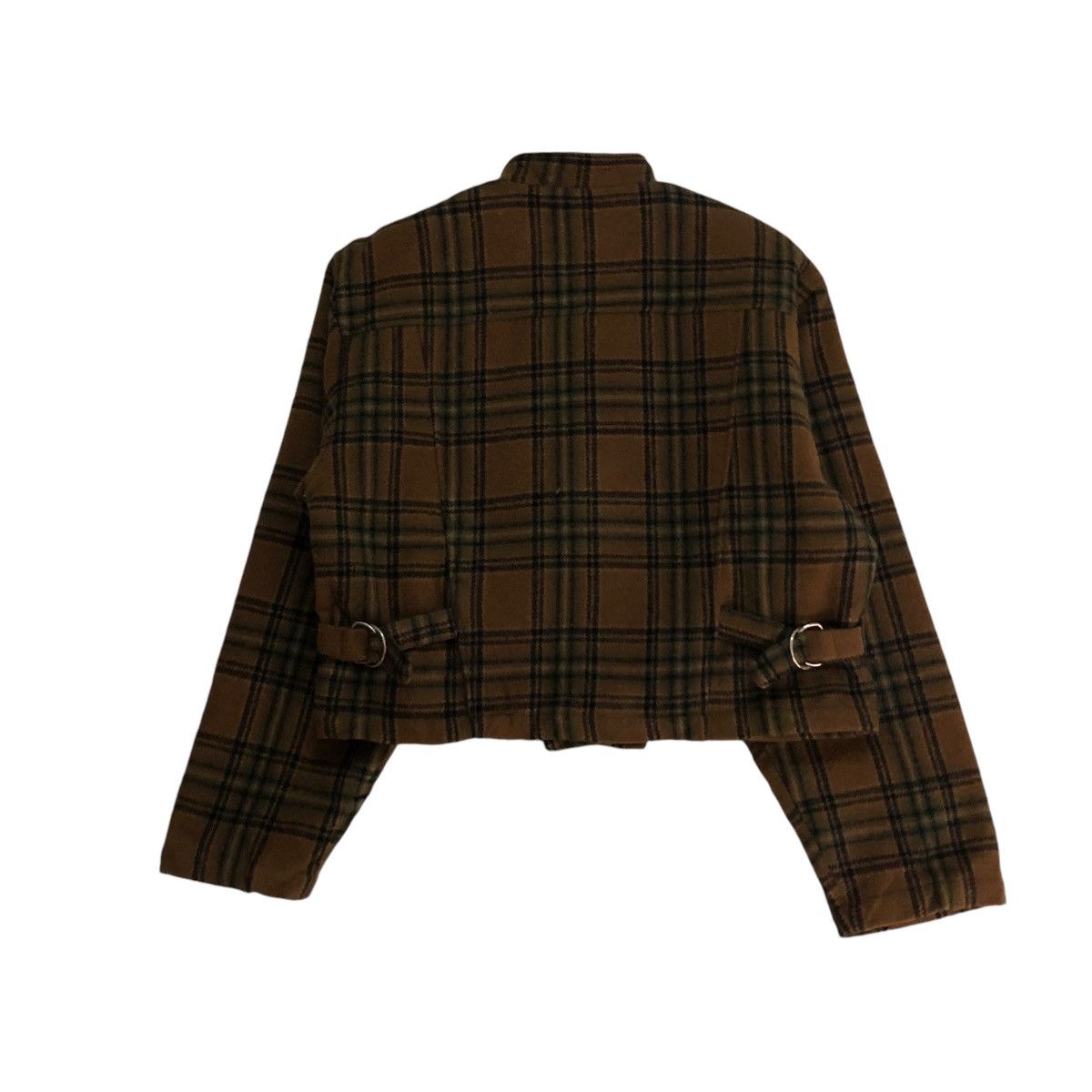 Japanese Brand 🔥VINTAGE CROPPED WOOL BIKER JACKET SABUROKU TARTAN DESIGN Size US M / EU 48-50 / 2 - 2 Thumbnail