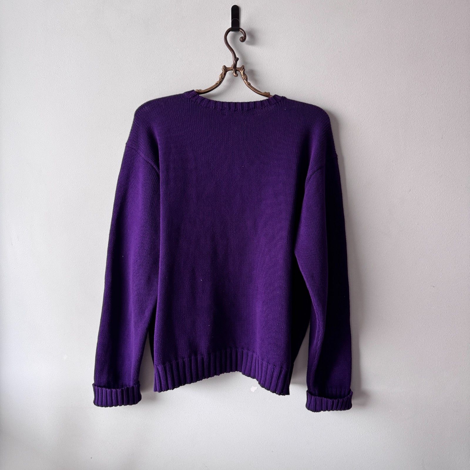 Polo Ralph Lauren Polo Ralph Lauren Vintage Knit Purple Sweater Mens Large Y2K Size US L / EU 52-54 / 3 - 9 Thumbnail