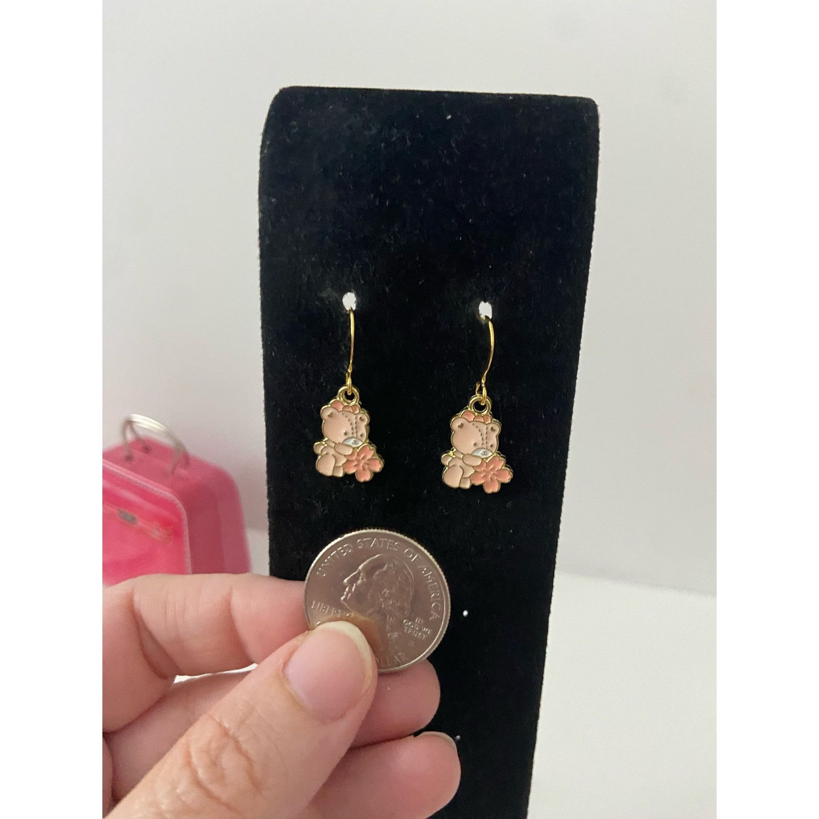 Other Little pink teddy bear earrings Size ONE SIZE - 2 Thumbnail