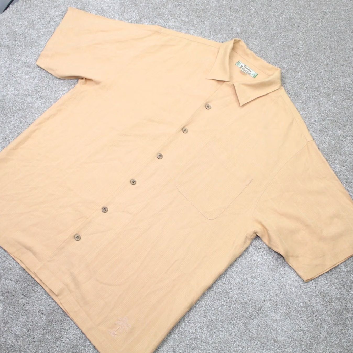 Tommy Bahama Tommy Bahama Camp Shirt Mens Large Orange Silk S/S Button-Up Hawaiian Beach 100% Silk Casual, Travel, Workwear, Wedding Mens Large Size US L / EU 52-54 / 3 - 3 Thumbnail