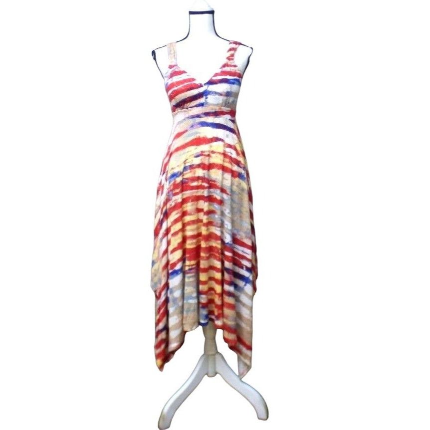 Other American Rag Junior’s Handkerchief-Hem, Red- multi, XS Size XS / US 0-2 / IT 36-38 - 2 Thumbnail
