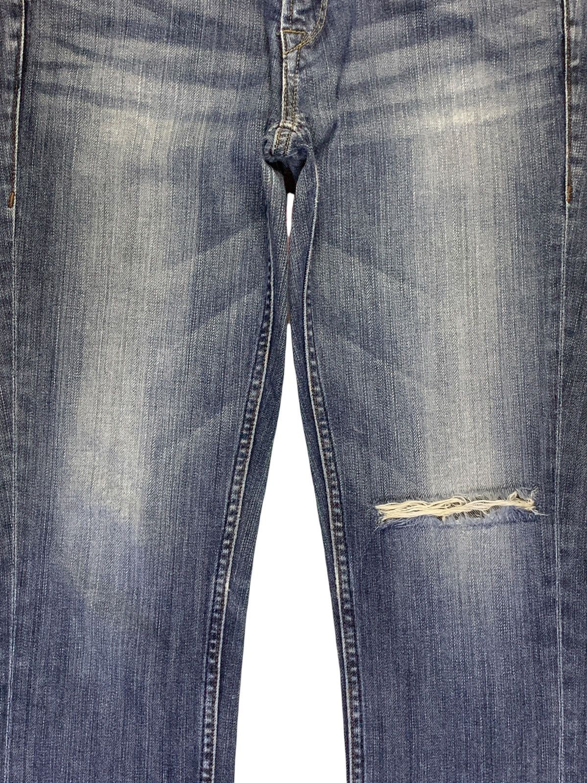 Marithe + Francois Girbaud Vintage Girbaud Distressed Ripped Slim Jeans Size 32" / US 10 / IT 46 - 5 Thumbnail