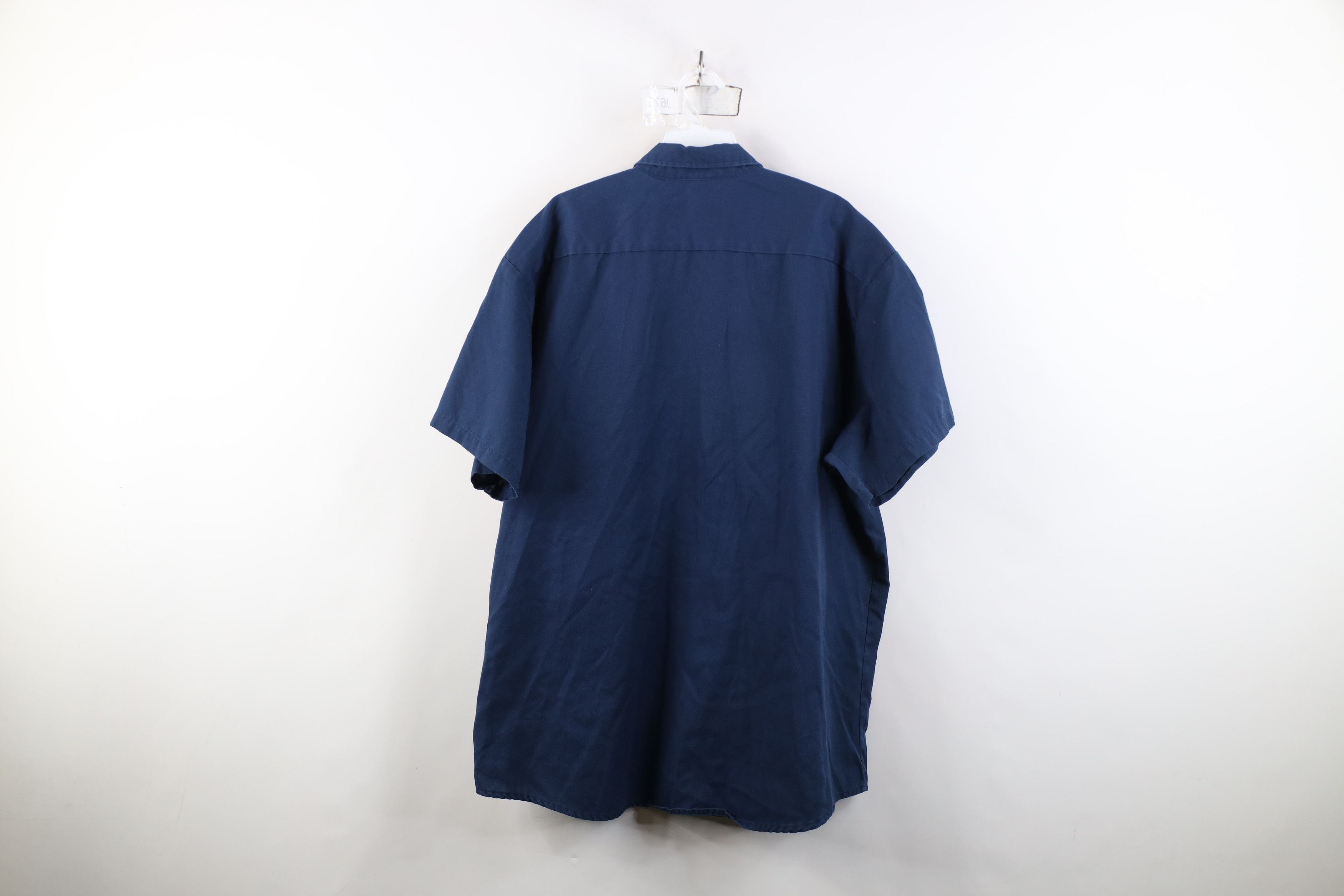 Vintage Vintage 90s Streetwear Workwear Mechanic Button Shirt Blue Size US XXL / EU 58 / 5 - 10 Thumbnail
