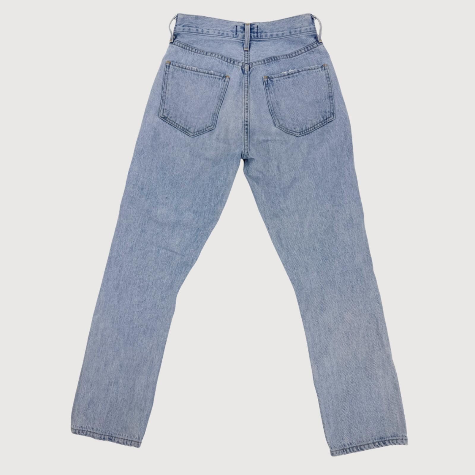 Agolde AGOLDE Riley Cropped Straight Jeans Light Wash 24 Size 24" / US 00 / IT 34 - 4 Thumbnail