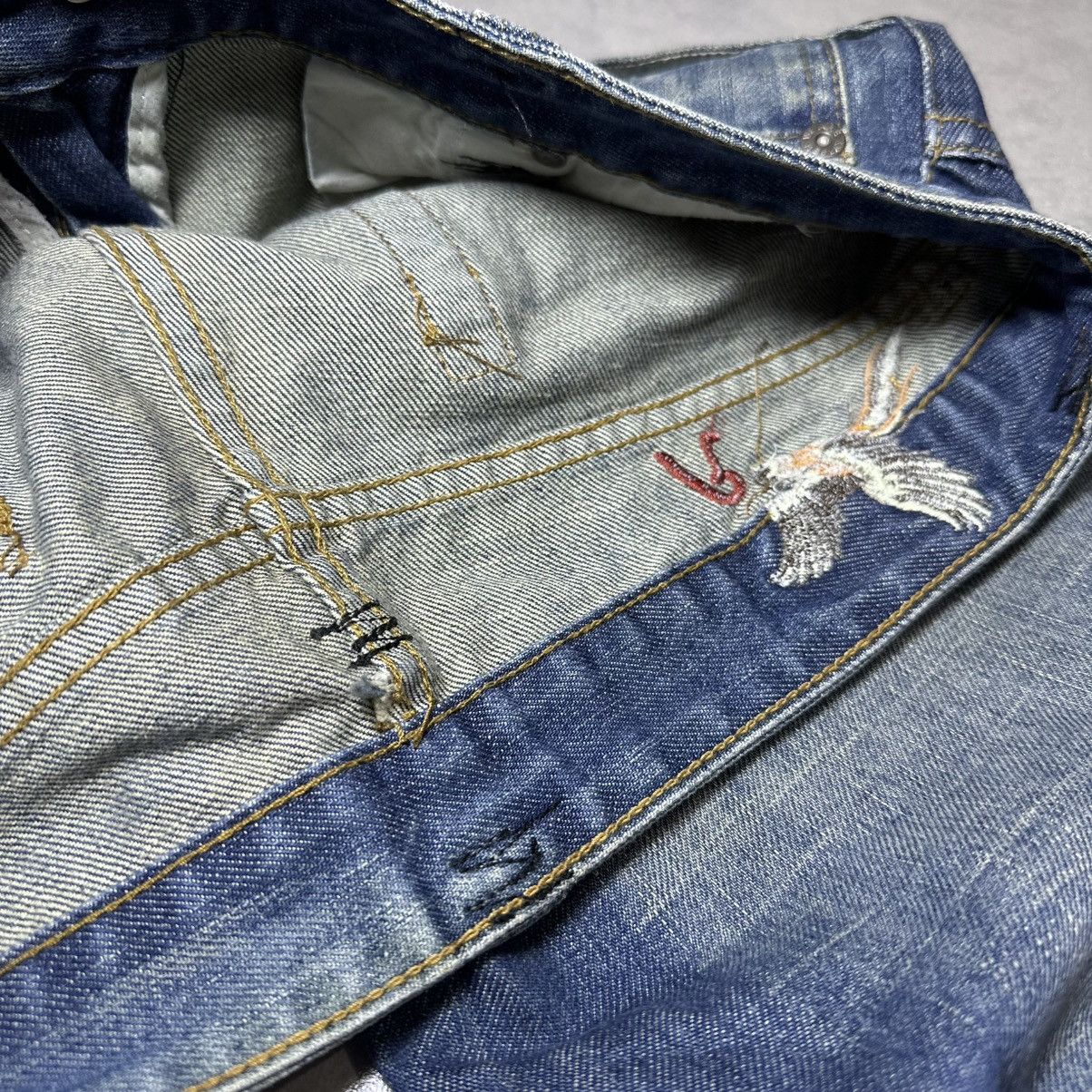 Replay 00s Replay Floral Bird Embroidery Straight Jeans Size 30" / US 8 / IT 44 - 10 Thumbnail