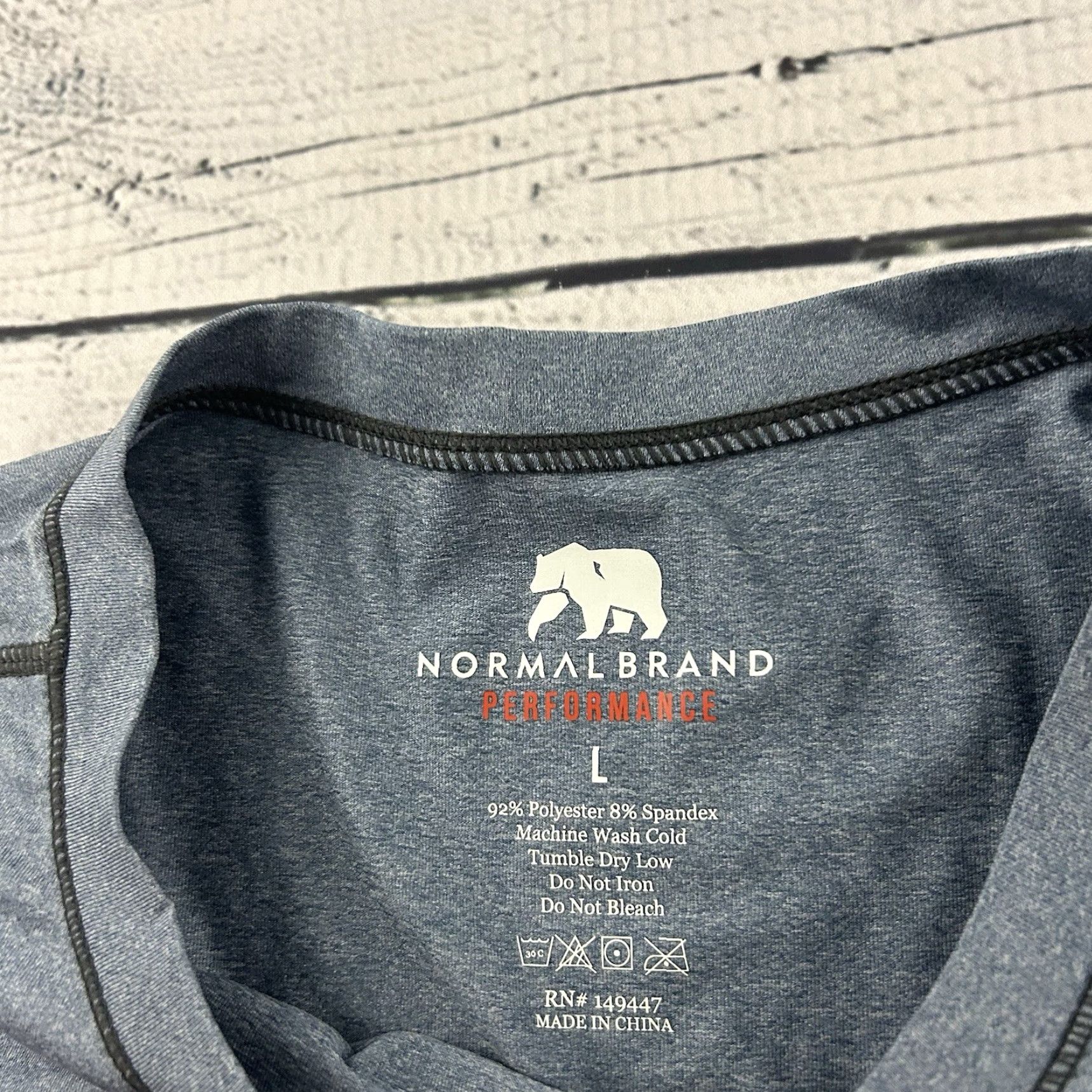 J Brand Normal Brand Performance Long Sleeve Pocket T Shirt Men's Large Blue Athletic Size US L / EU 52-54 / 3 - 2 Thumbnail