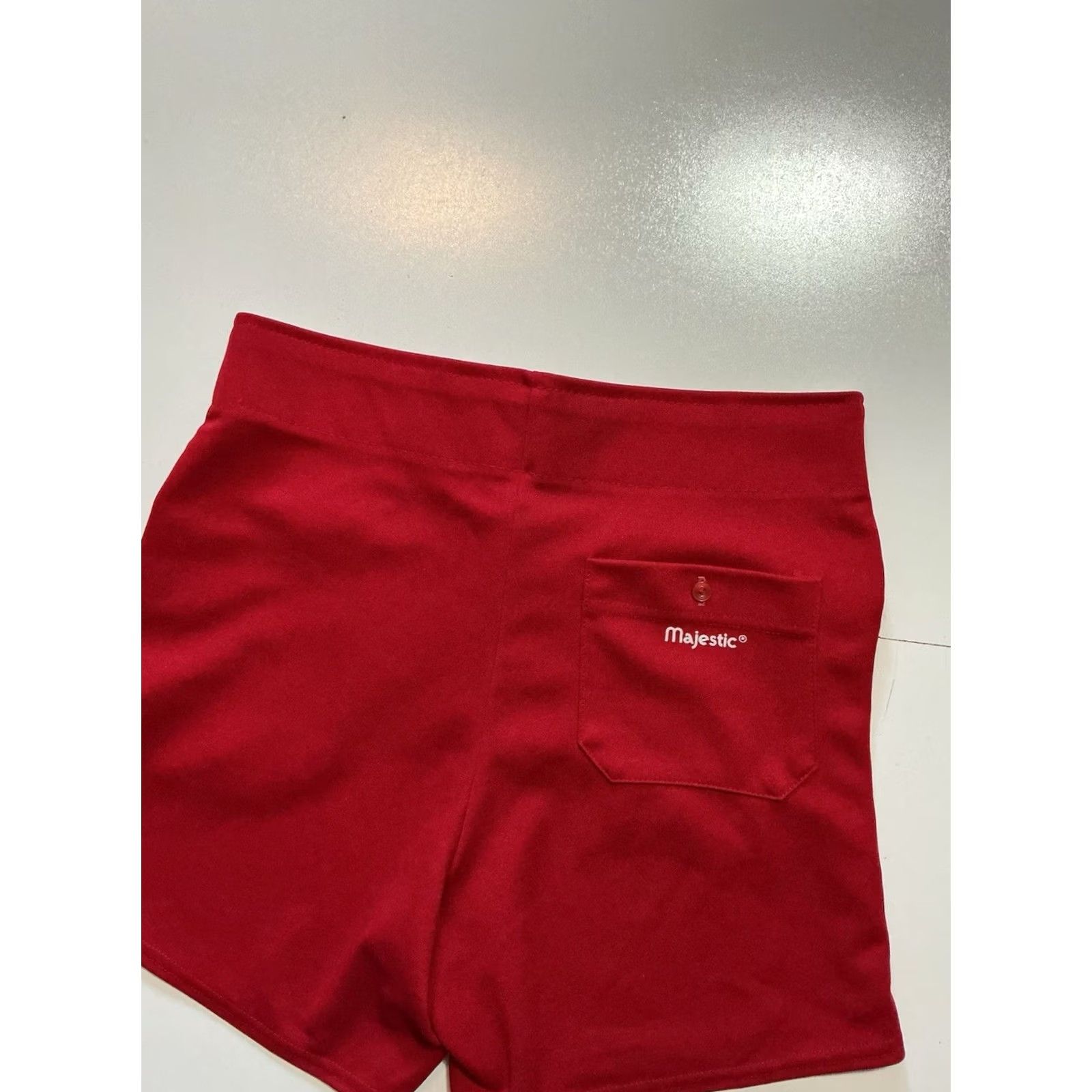 Vintage VINTAGE Majestic Athletic Made In USA Red Baseball 6” Inseam Shorts M Mens Baseball USA Size US 31 - 5 Thumbnail
