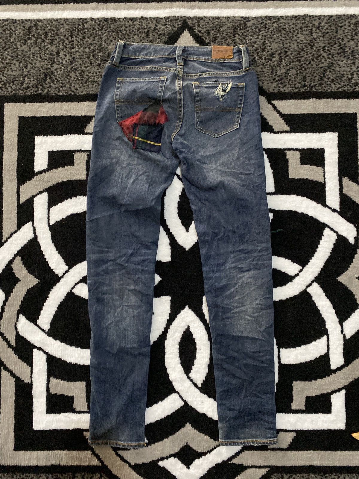 Y/Project Ralph Lauren Denim & Supply Kurt Cobain Grunge Patchwork Size 25" / US 0 / IT 36 - 2 Thumbnail