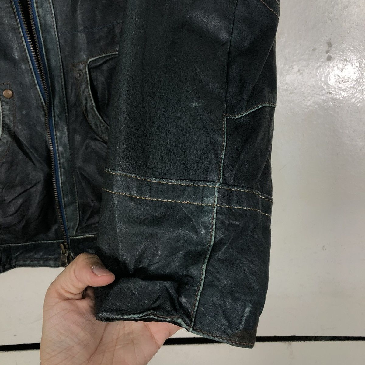 Japanese Brand 🔥IF SIX WAS NINE DESIGN LEATHER BIKER JACKET SAGA IBANEZ Size US S / EU 44-46 / 1 - 15 Thumbnail