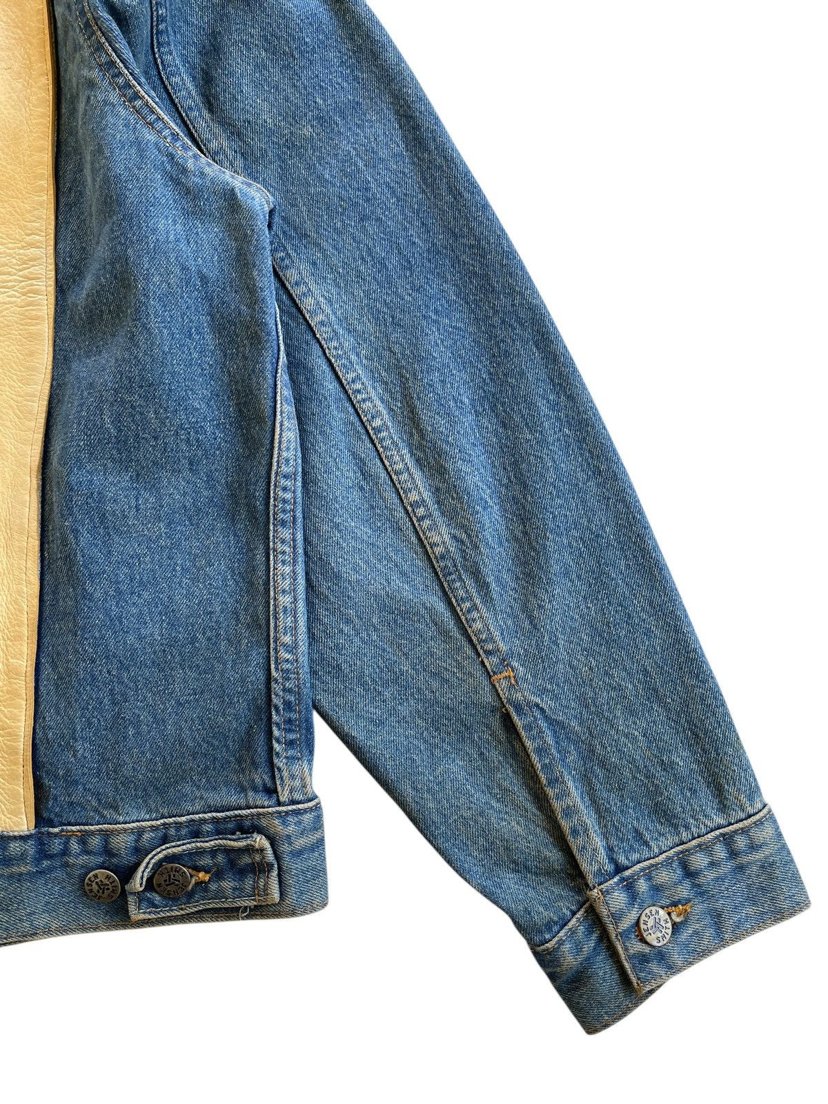 Vintage 1980s Cowboy Code Dirty Denim Jacket Size US L / EU 52-54 / 3 - 22 Thumbnail