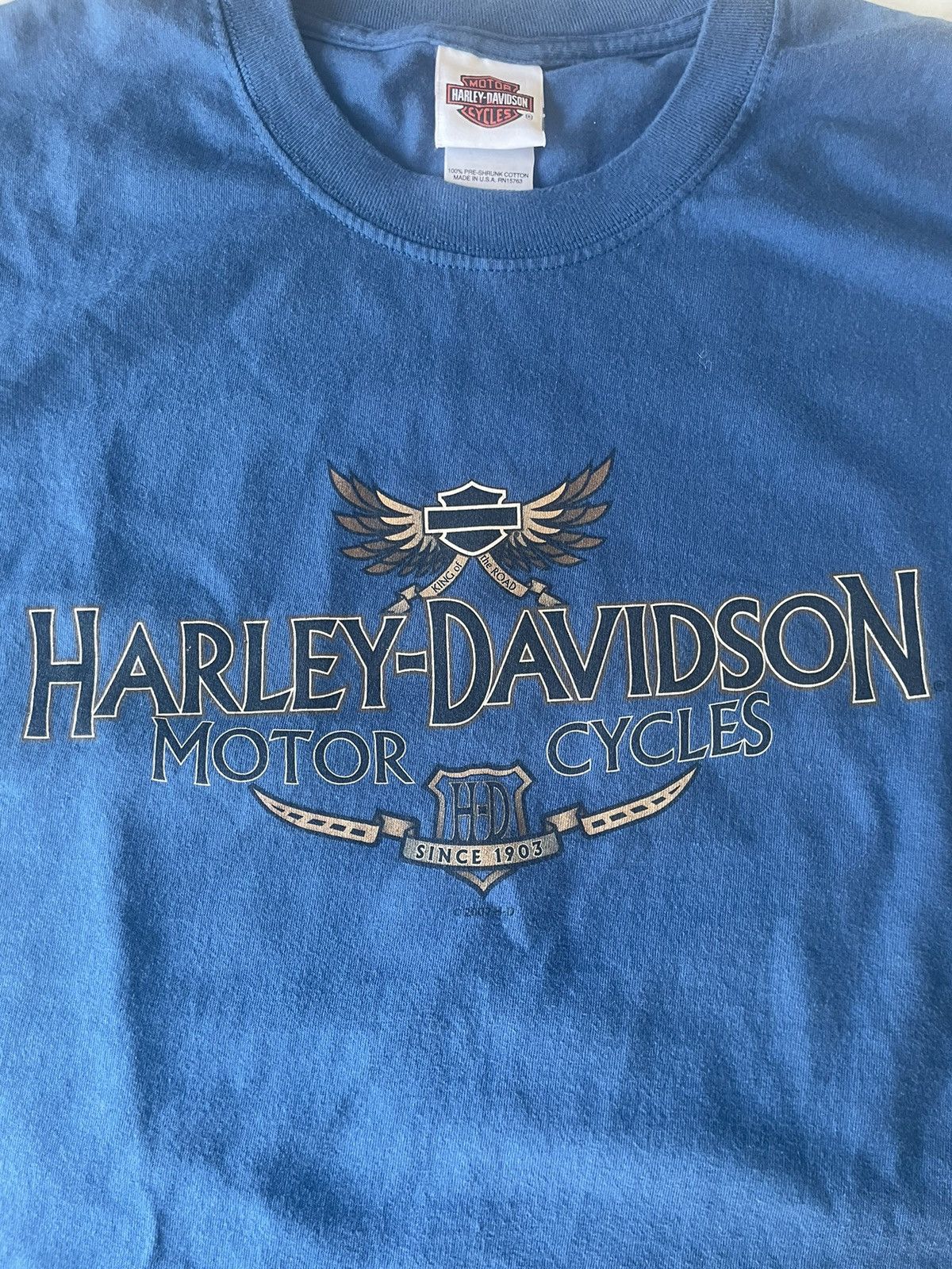 Harley Davidson × Vintage Vintage Harley Davidson Pin Up Girl Tee Size US XXL / EU 58 / 5 - 5 Thumbnail