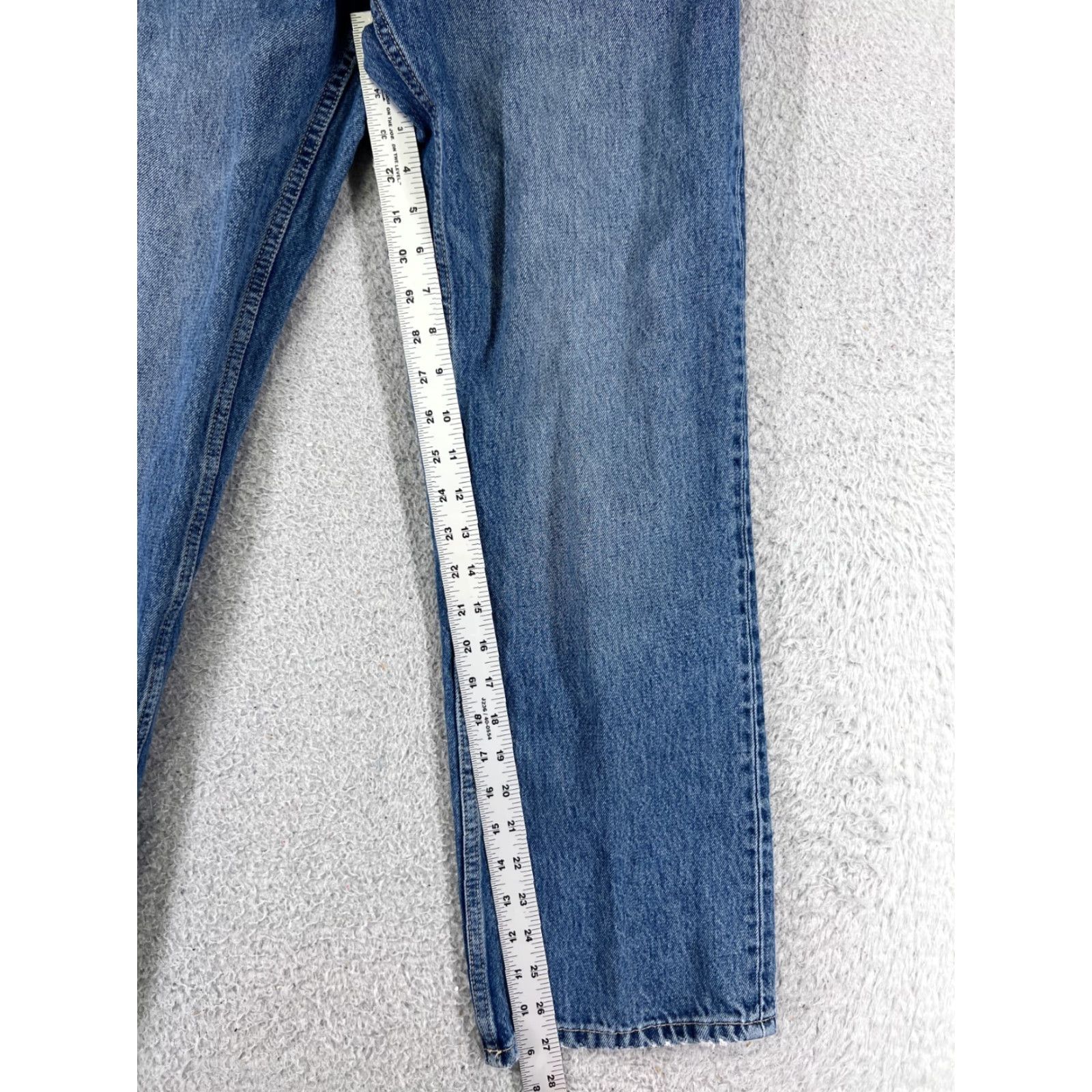 Zara Zara Jeans Women Blue Denim 25x27 High Rise Straight Leg Cotton Stretch Vintage No Size 42" / US 20 - 7 Thumbnail