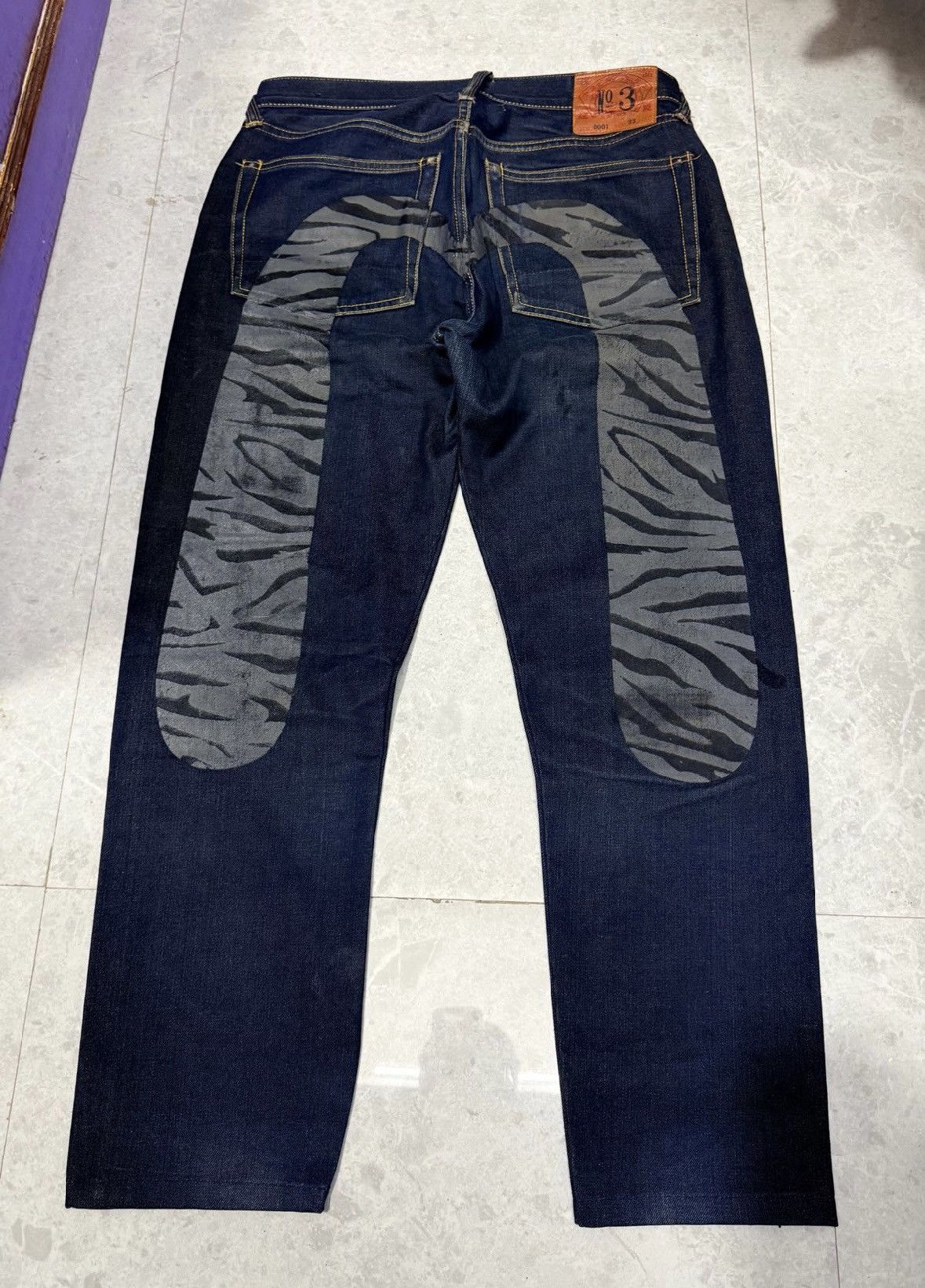 Evisu Evisu* Dairock Tiger Print Jean Size US 33 - 1 Thumbnail